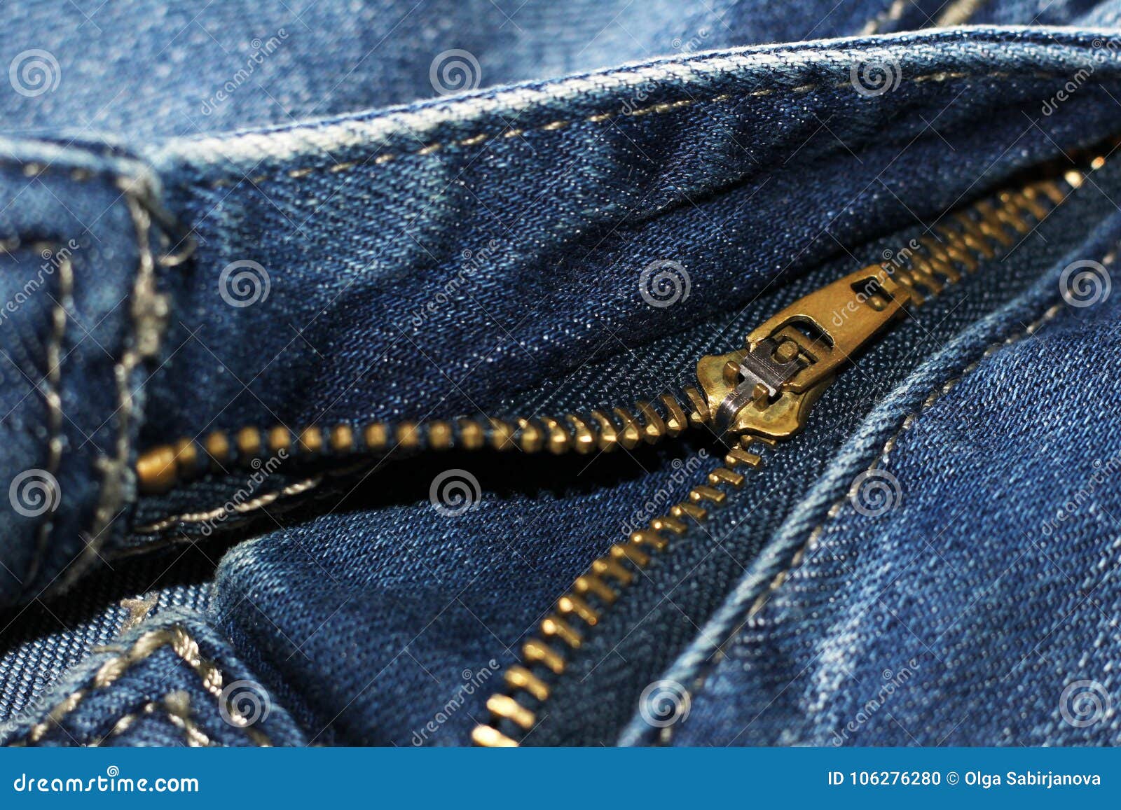 Locking Zipper on Jeans, Fashionable and Stylish Thing Stock Photo ...