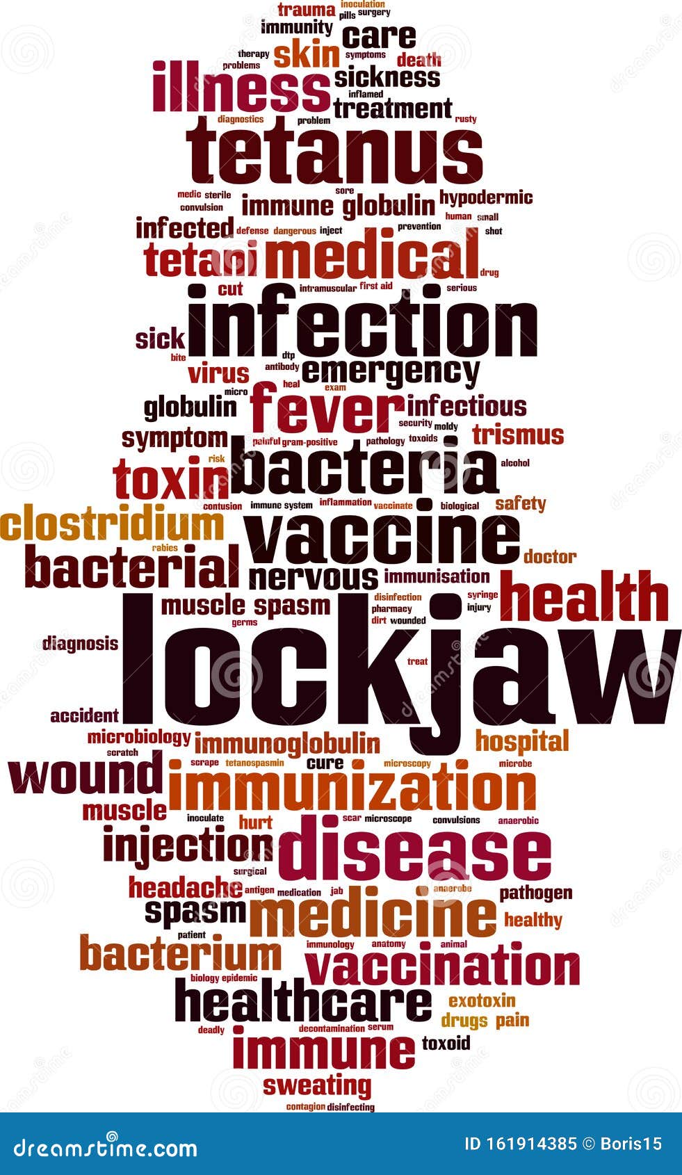Lockjaw word cloud stock vector. Illustration of toxin 161914385