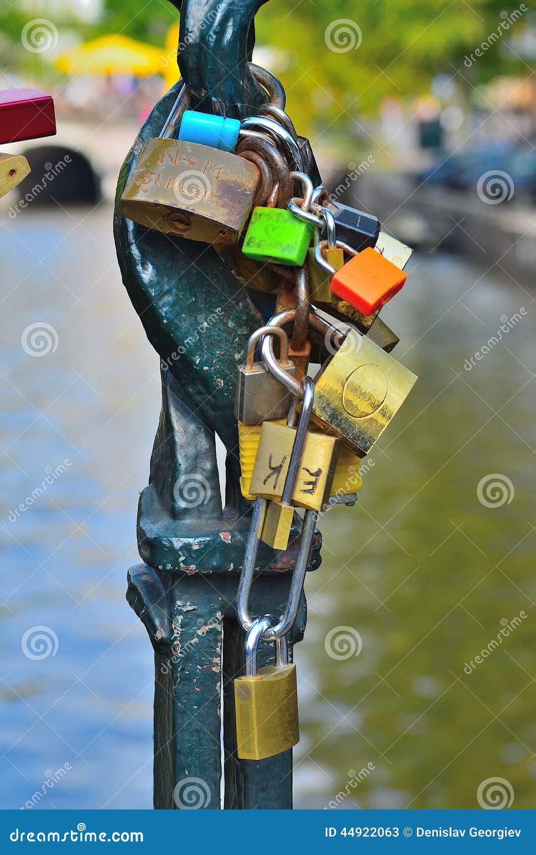 Locks on the bridge stock image. Image of europe, locks 44922063