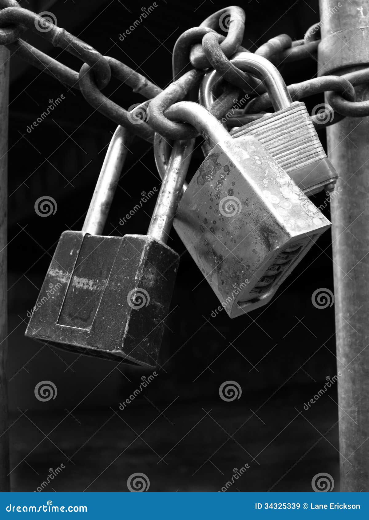 Locks and Chain Security stock image. Image of close - 34325339