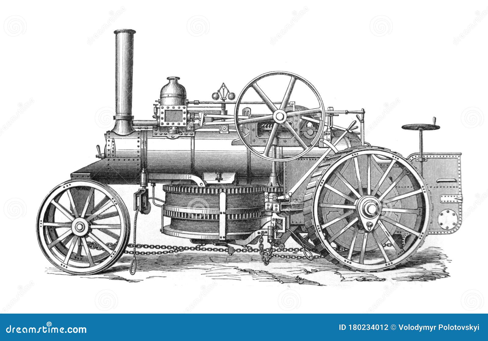 locomotive of the one-machine system in the old book meyers lexicon, vol. 4, 1897, leipzig