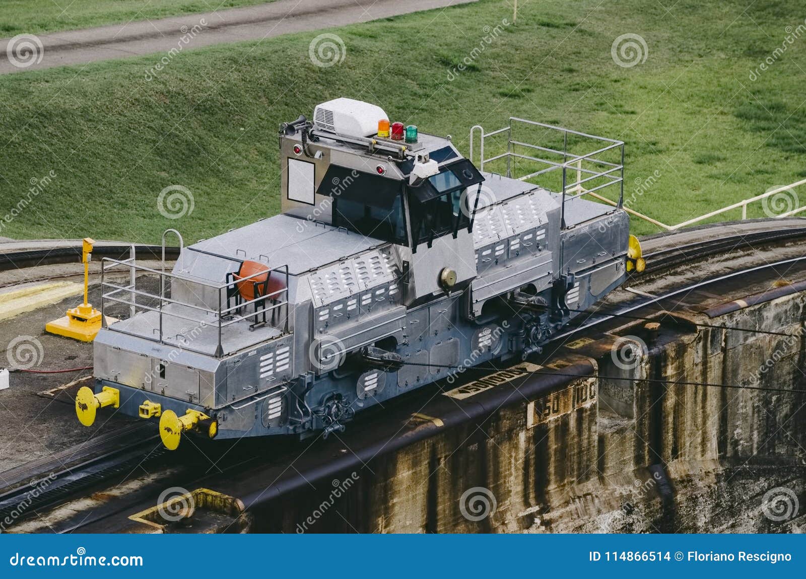 Locomotives, Known As Mules in the Panama Canal Stock Photo - Image of