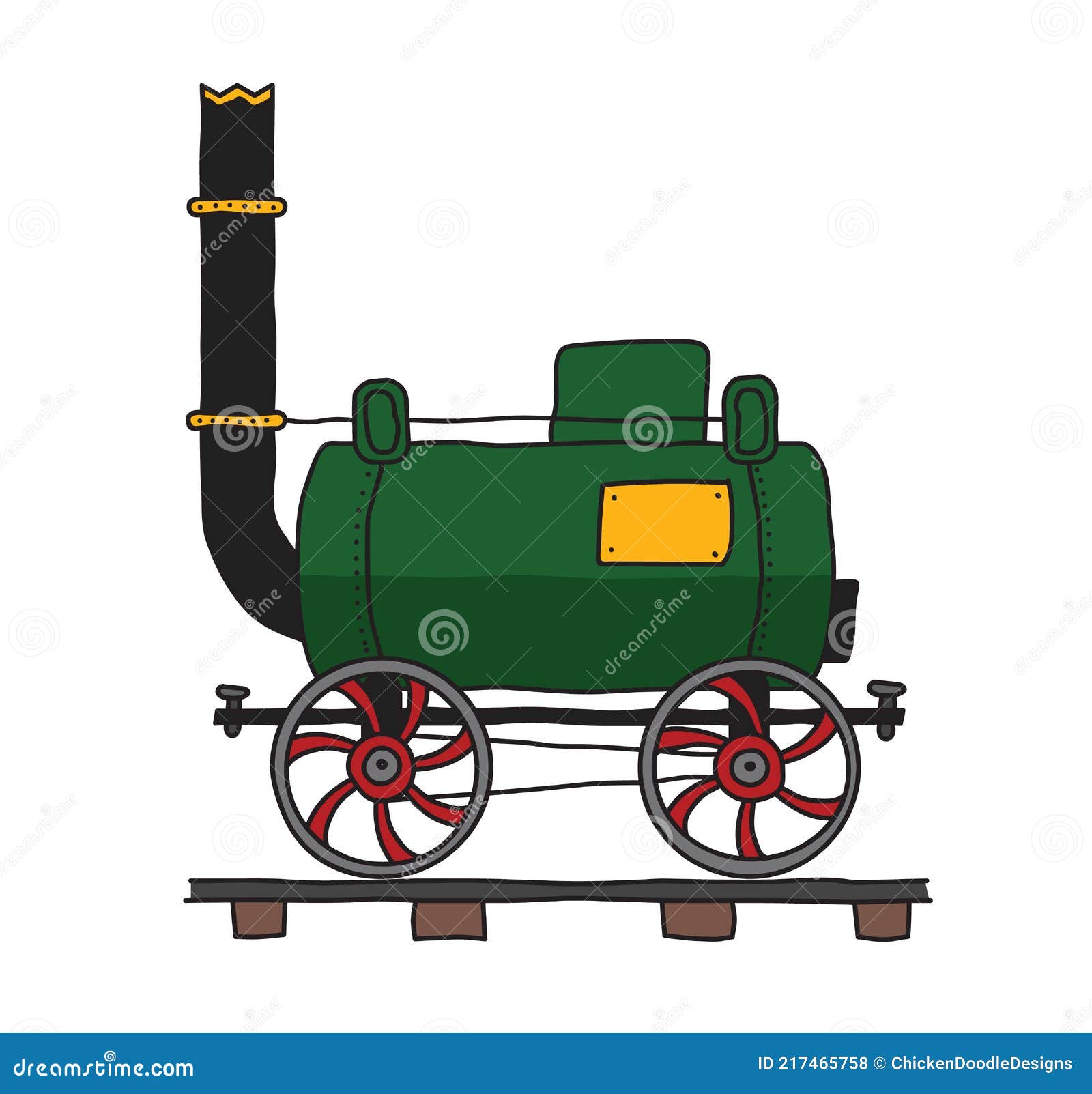 Locomotora De Motor De Vapor a La Moda En Un Estilo De Dibujo De Garabato Dibujado a Mano Ilustración del Vector - Ilustración de motor, cogwheel: 217465758