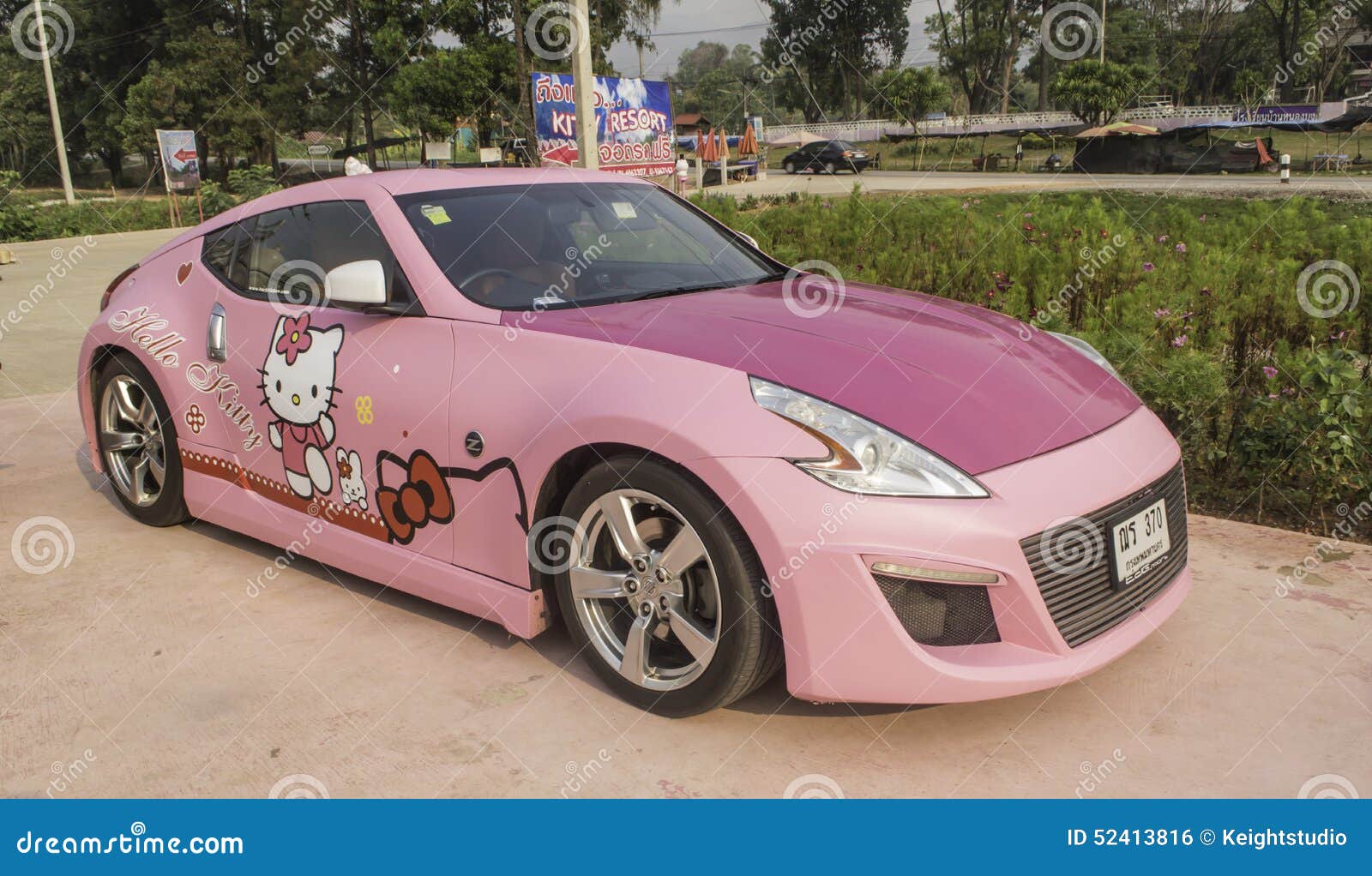 LOEI - March 2: Nissan 370z Sport Car, Hello Kitty Edition, on D Editorial  Photo - Image of bumper, modern: 52413816