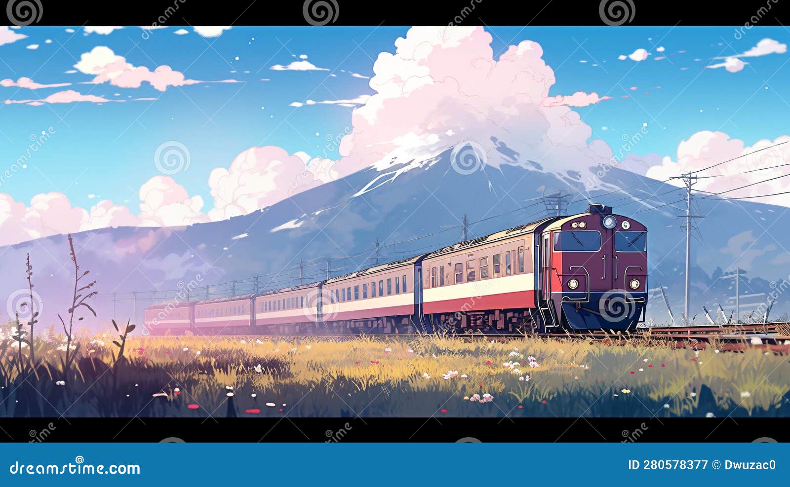 Download 1680x1050 Anime Landscape, Train Station, Scenery, Ocean, Clear  Sky Wallpapers for MacBook Pro 15 inch