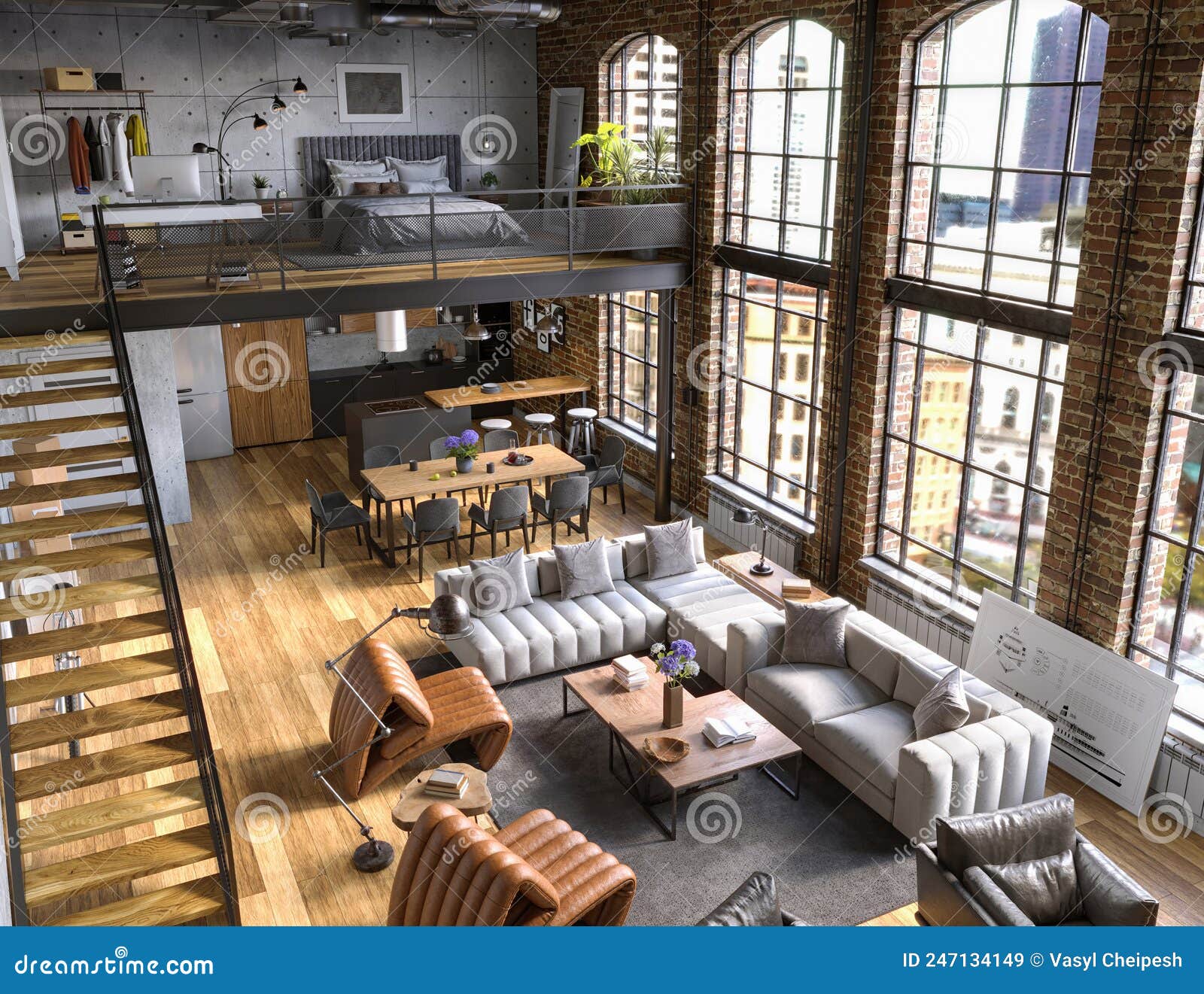 A closer look at Industrial Loft Apartment Peaceful Retreat