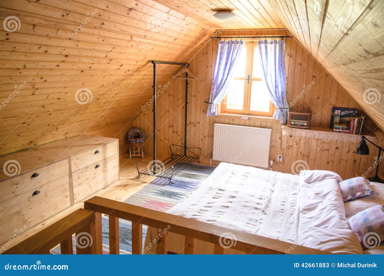 Log Cabin Cozy Rustic Interior View Stock Photo - Image ...
