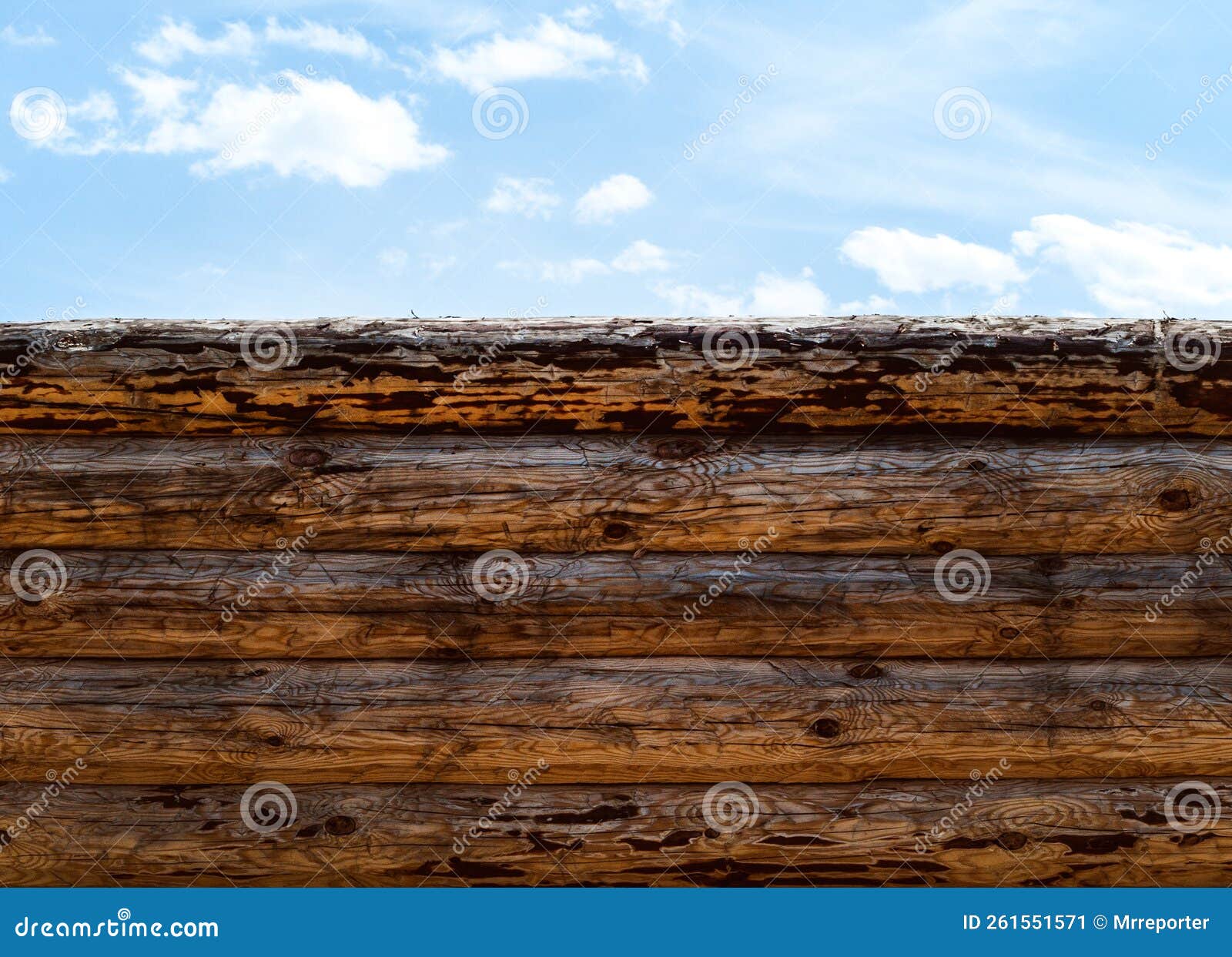 Log fence blue sky stock image. Image of rustic, exterior 261551571