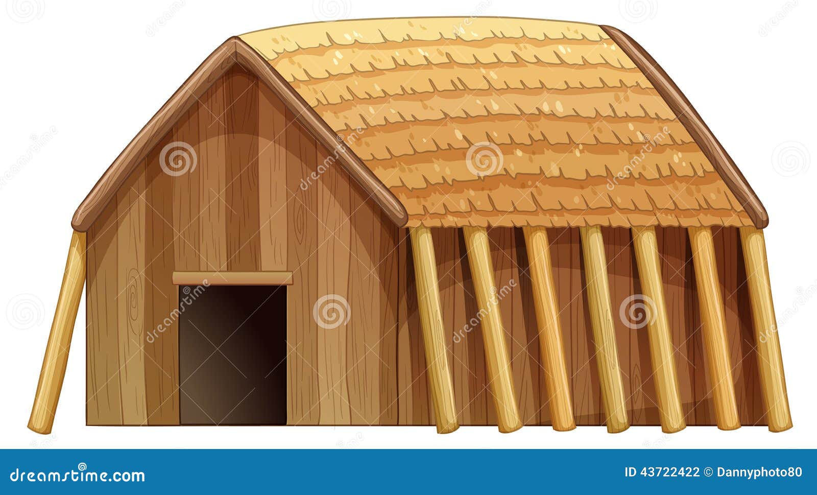 Log house stock vector. Illustration of isolated, lodge - 43722422