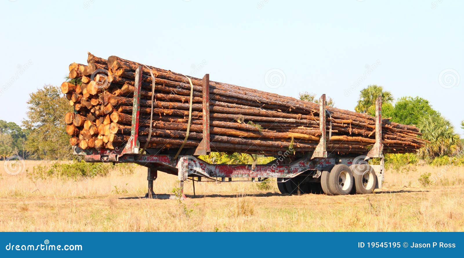 Logging Trailer Florida stock image. Image of environmental 19545195