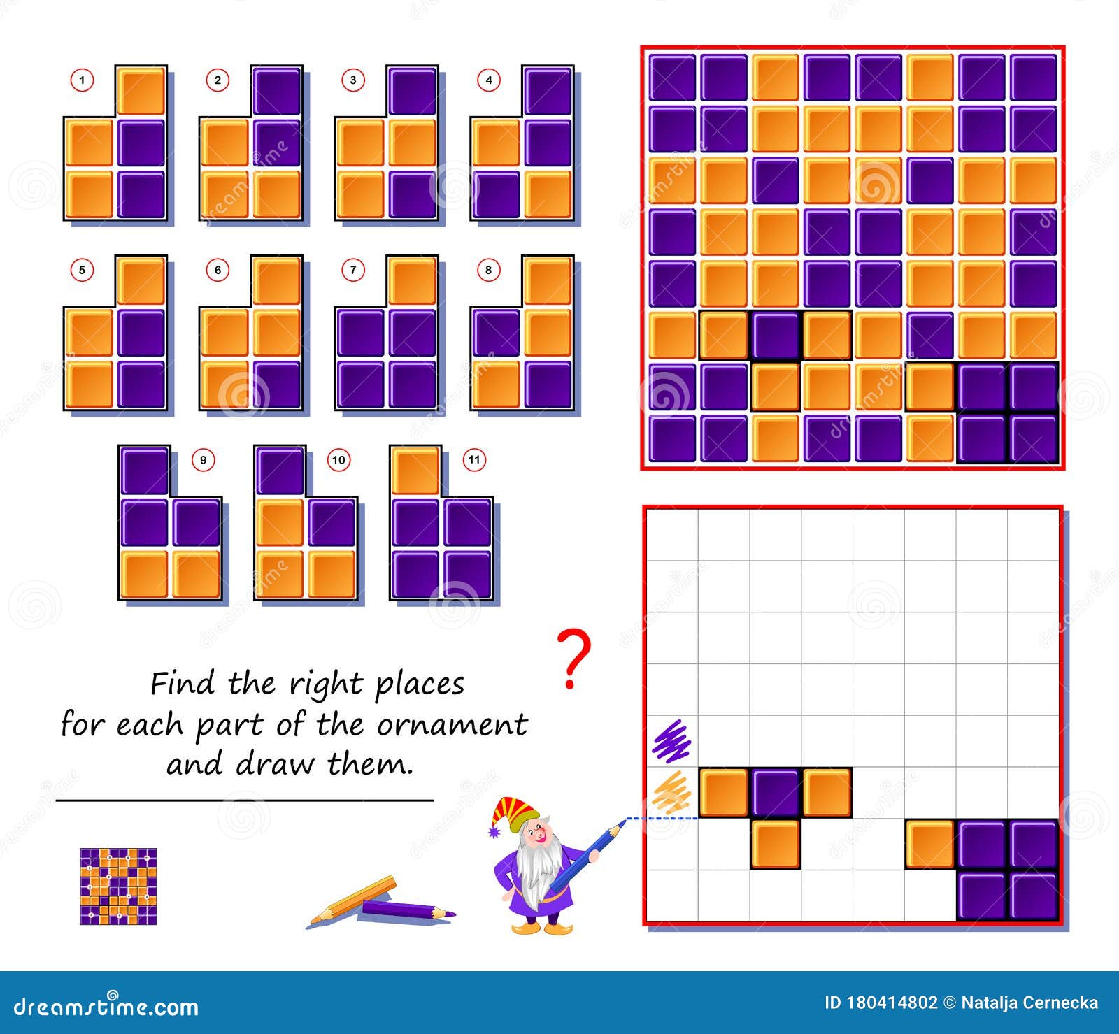 logic puzzle game for children and adults find the right