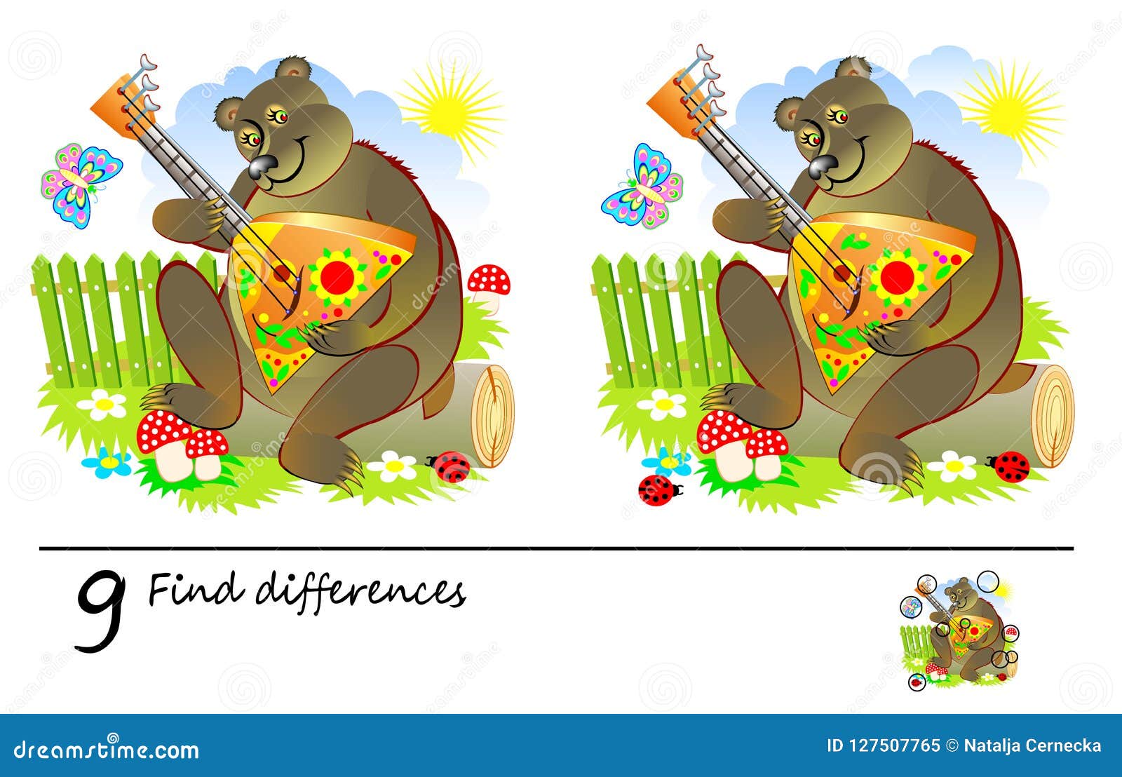 Рисунок мишка с балалайкой