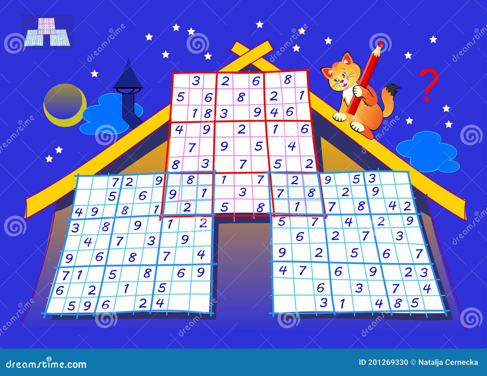 Logic Sudoku Puzzle Game For Children And Adults. Difficult Level. Play  Online. Memory Training Exercise For Seniors Stock Vector - Illustration Of  Printable, Play: 201269330