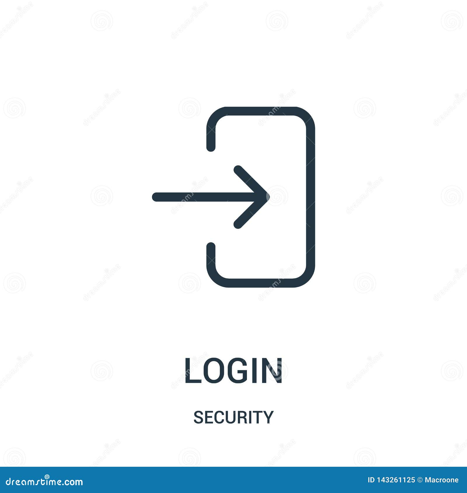 login icon  from security collection. thin line login outline icon  
