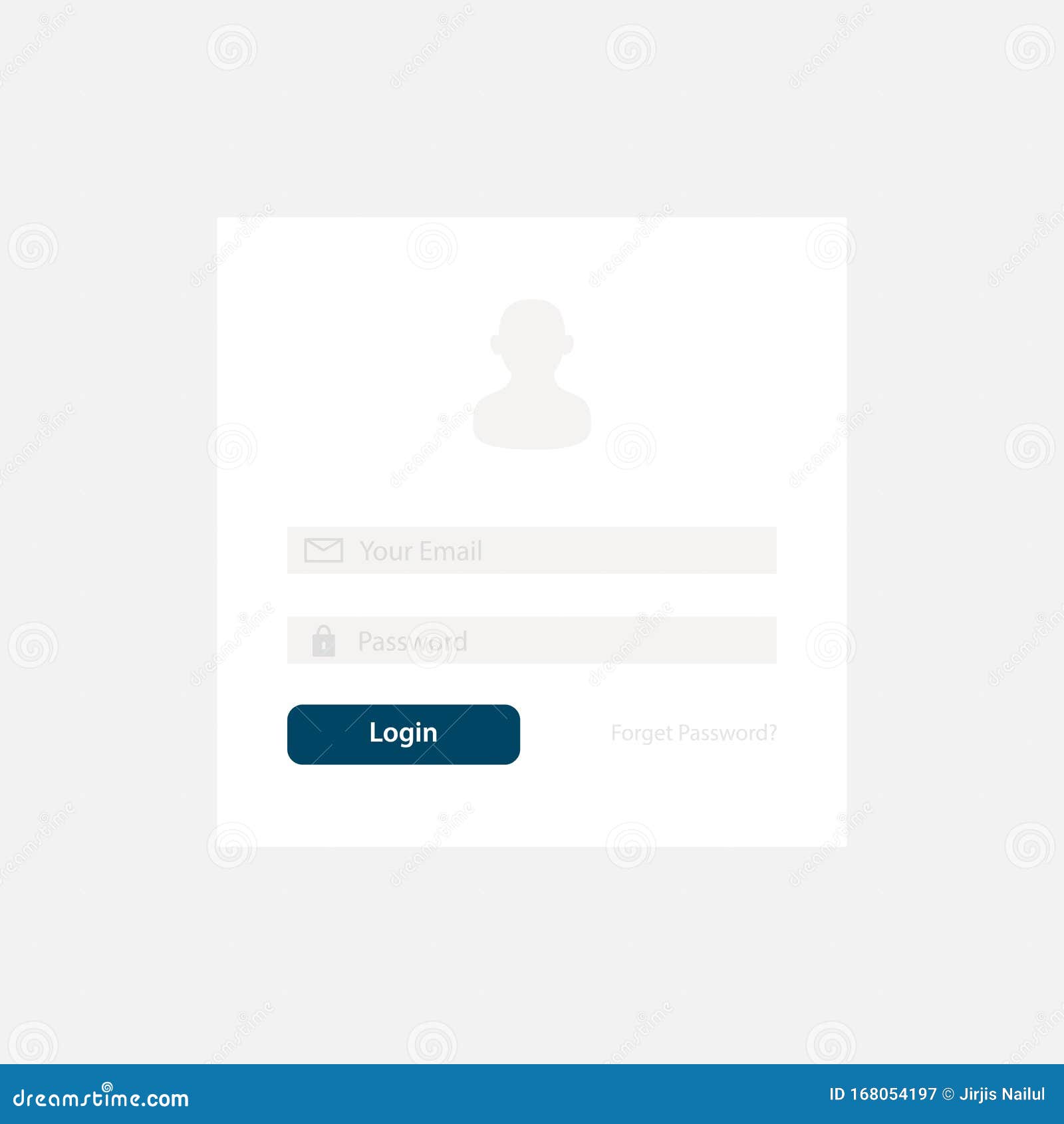 Login Screen and Sign in Form Template for Mobile App or Website Design Login Screen and Sign in Form Template for Mobile App or Website Design