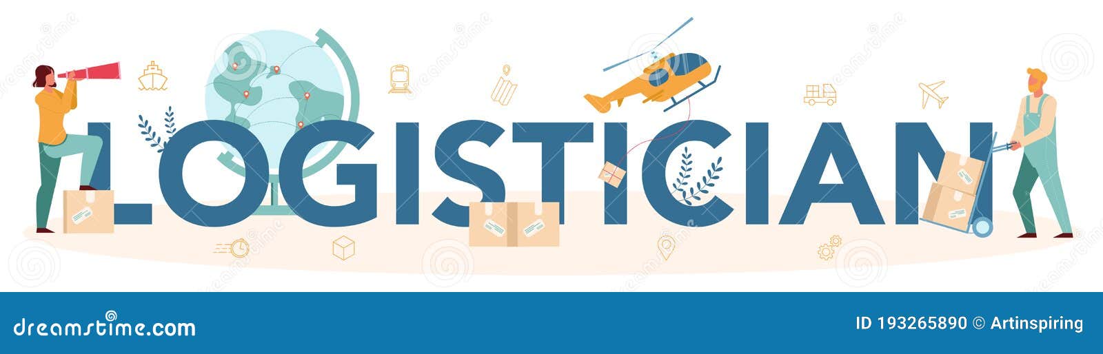 logistic and delivery service typographic header. idea of transportation