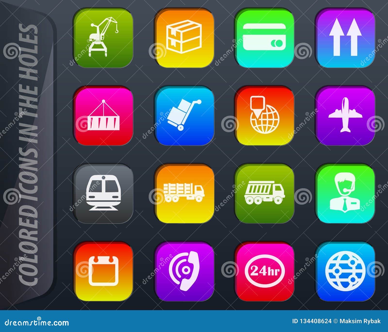 Logistic icons set stock illustration. Illustration of silhouette ...