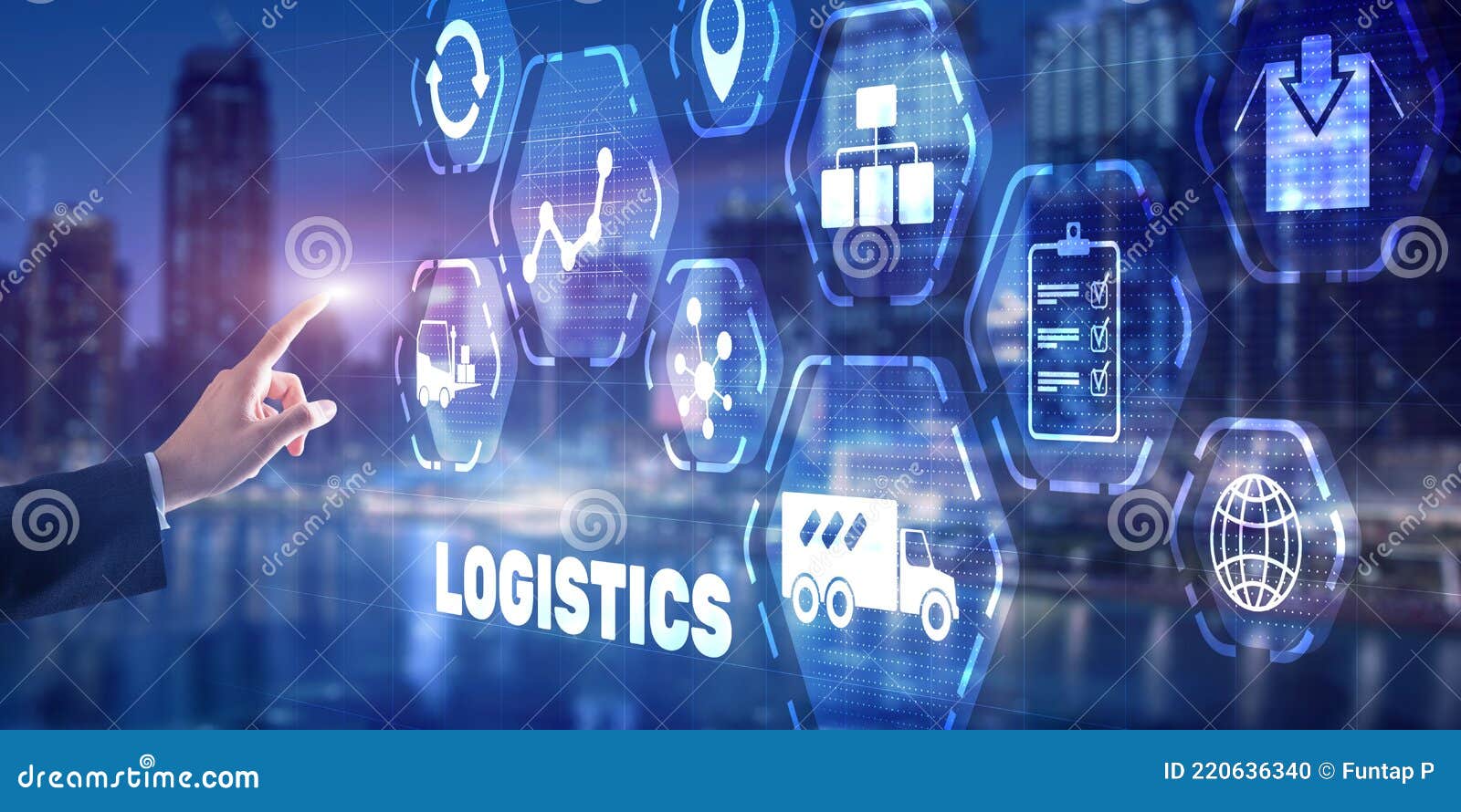 Logistic Network Distribution Concept 2021. Smart Technology Stock
