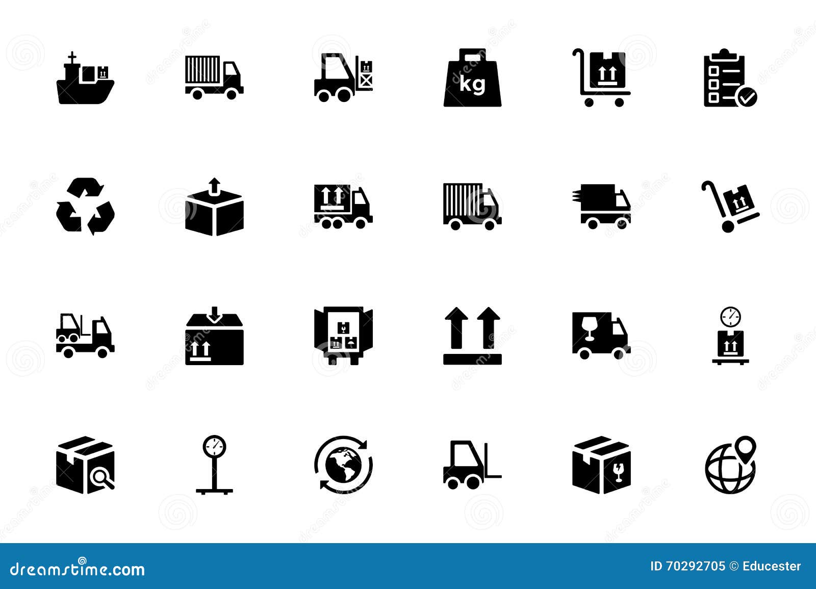 Logistics Delivery Vector Icons 1 Stock Illustration - Illustration of  cardboard, scale: 70292705