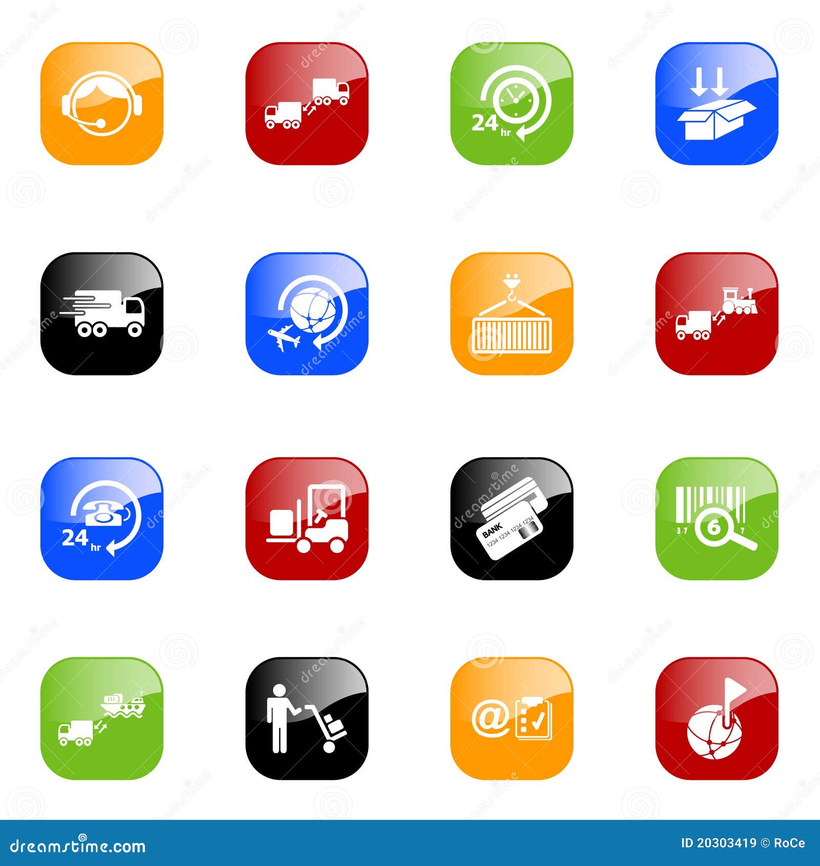 Logistics Icons - Color Series Royalty Free Stock Images ...