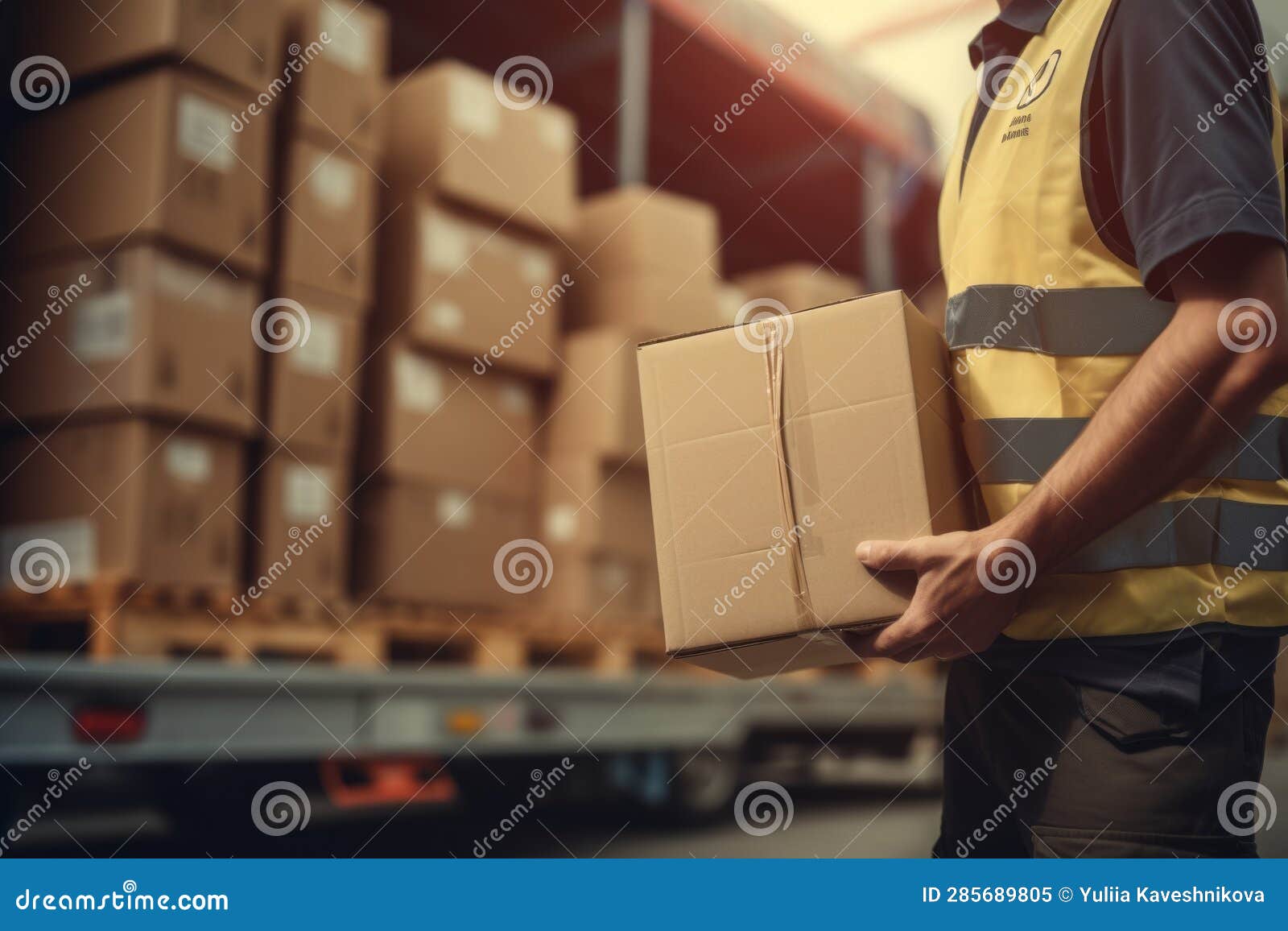 Logistics Shipment Man Foreman Guy Warehouse Worker Loader Deliver Person Sorting Largescale