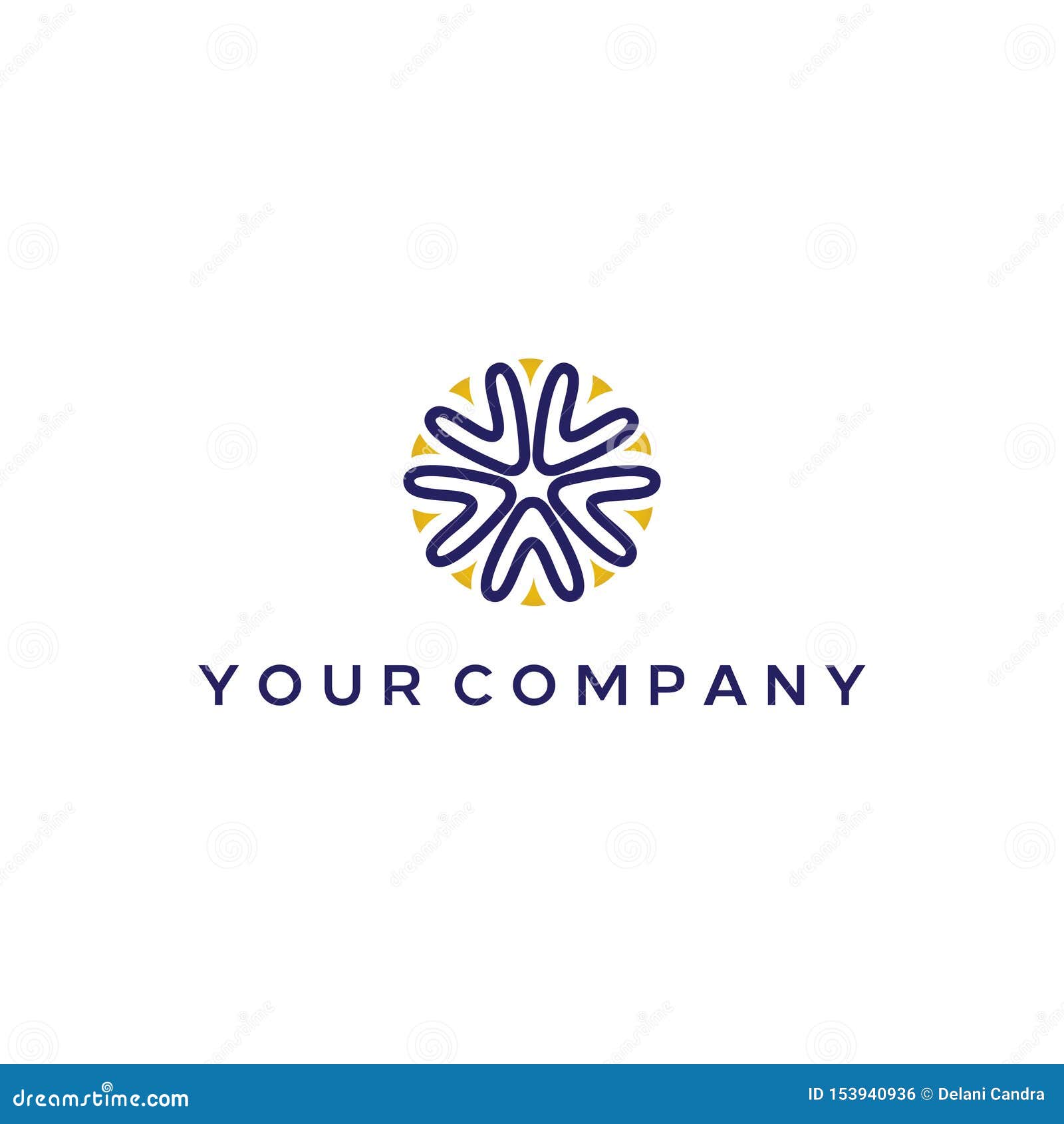 Elegant Logo Design With A And V Letter Forming Starfish Or Coral