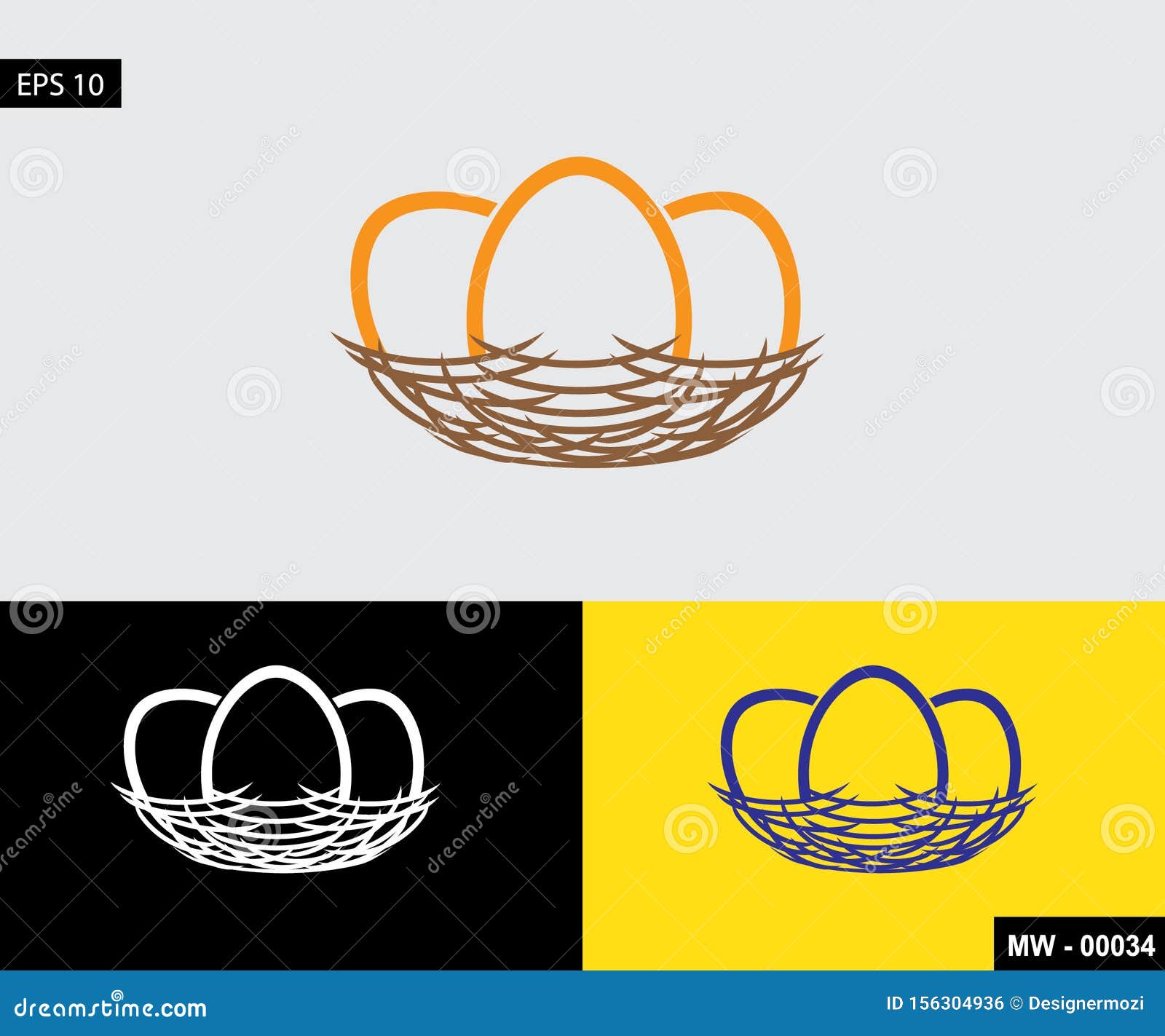  art - logo/icon egg and nest