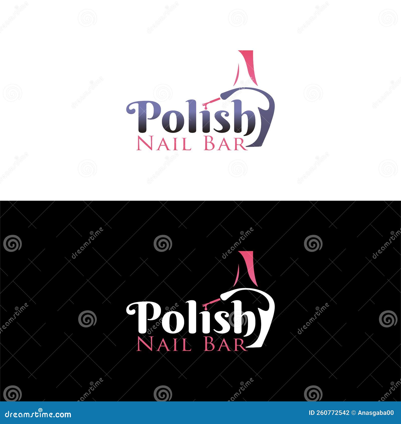 Nail Polish Logo design stock vector. Illustration of logo 260772542