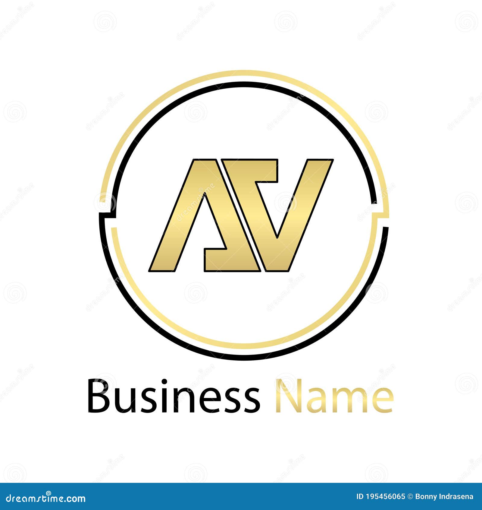 Logo AA Business Letter Logo Design with Simple Style Stock Vector