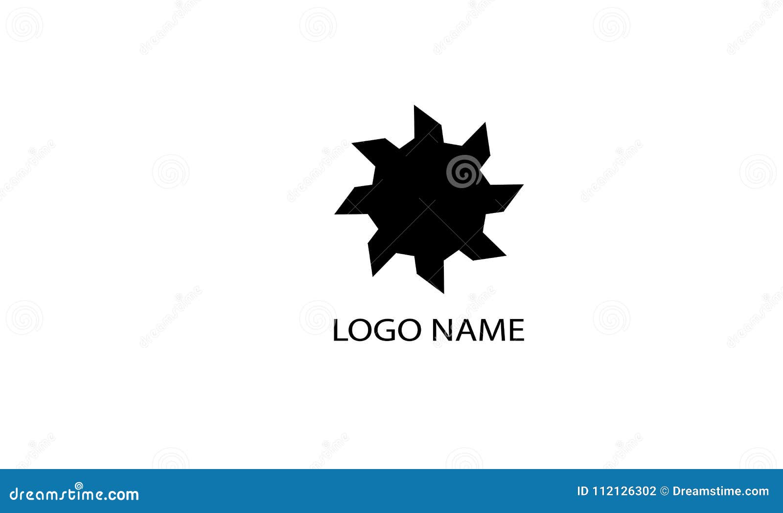 logo abstract circle black and white