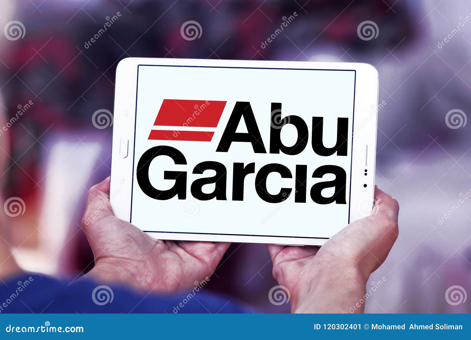 ABU Garcia company logo editorial photo. Image of retailer - 120302401