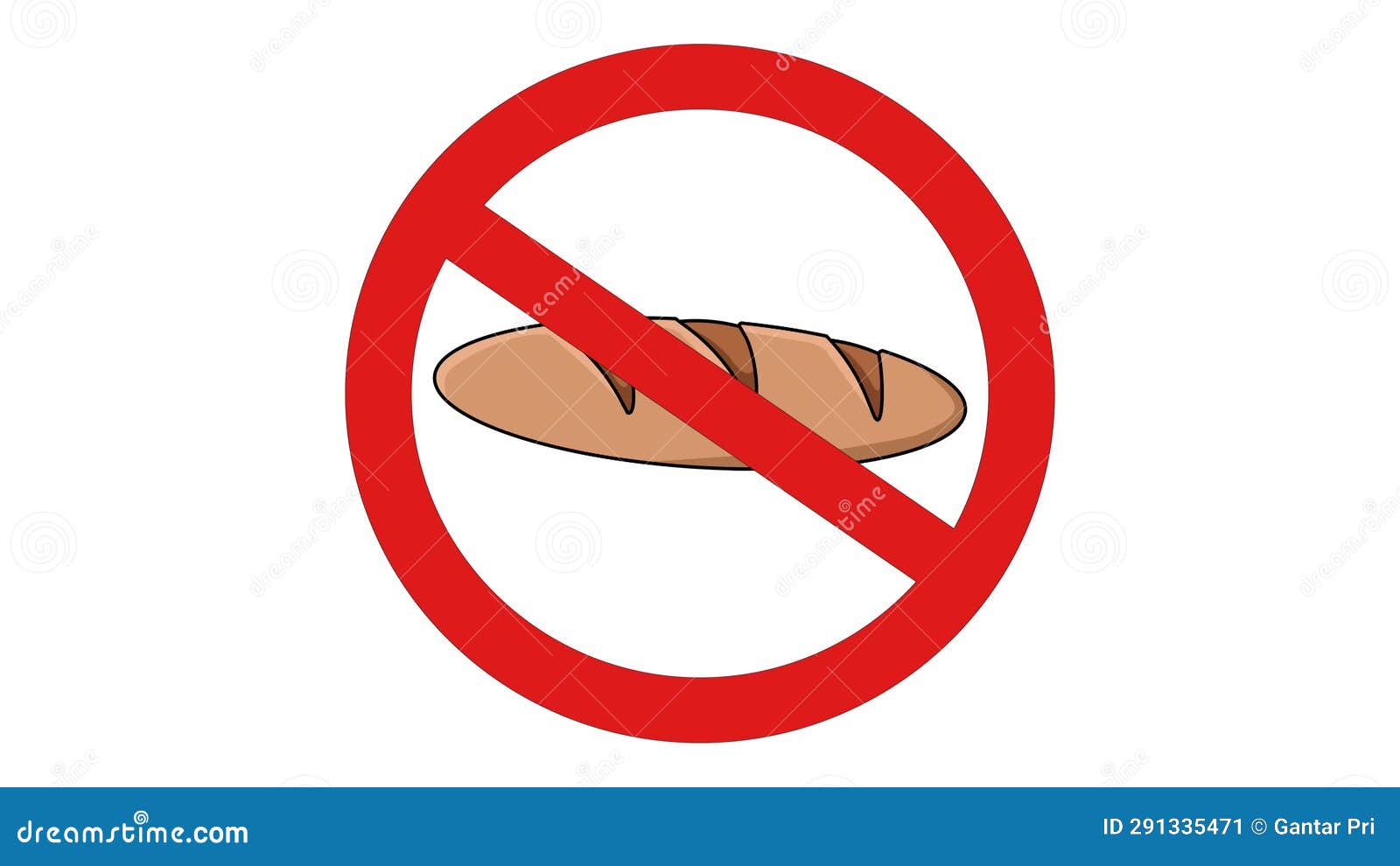 Logo Animation is Prohibited from Eating Bread Stock Video Video of nogo, restraint 291335471