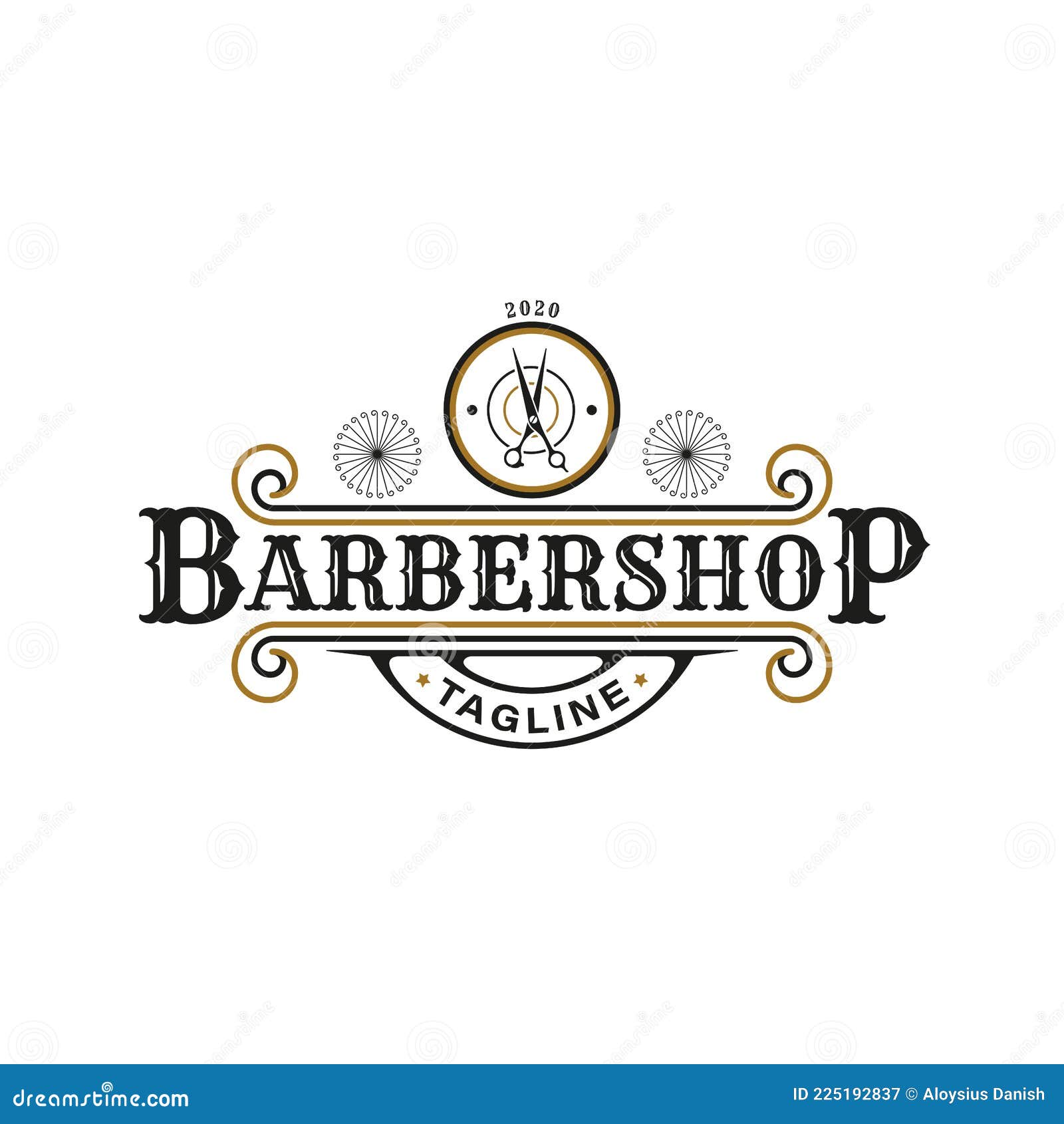 Download A set of Vintage Barber Shop Logo Template