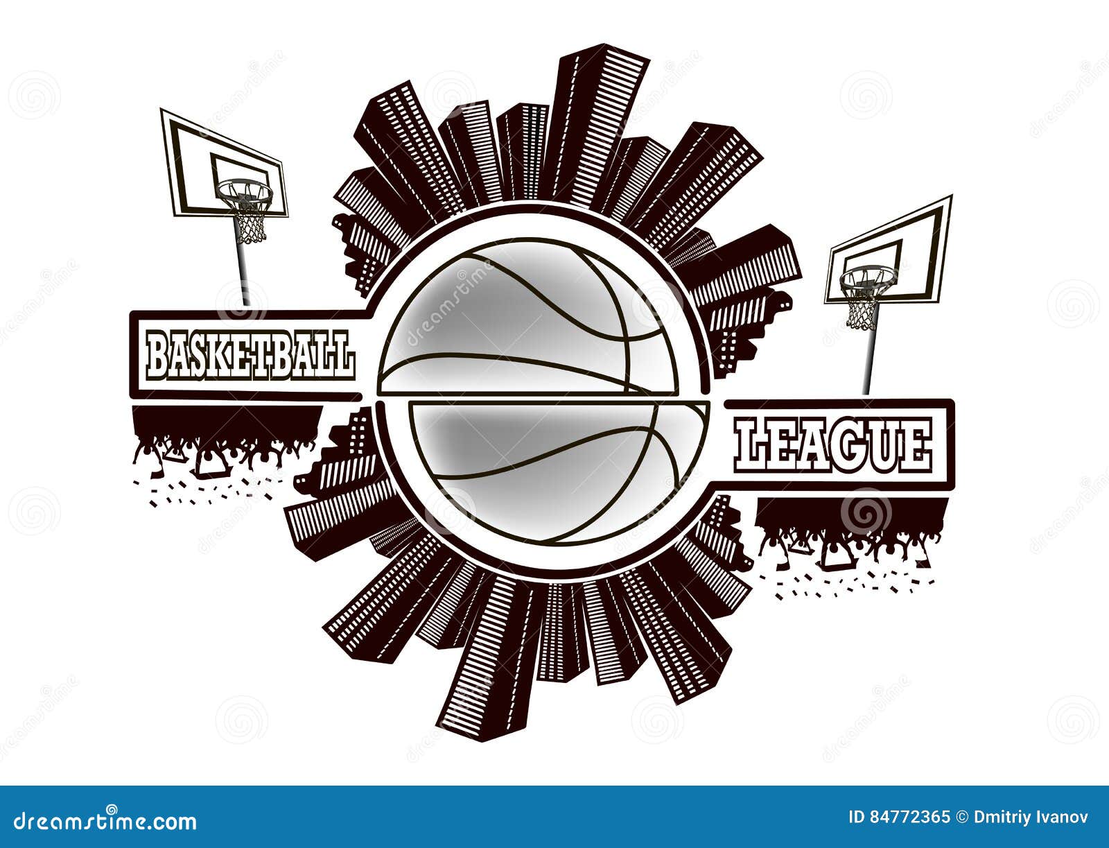 Logo basketball league stock vector. Illustration of graffiti - 84772365