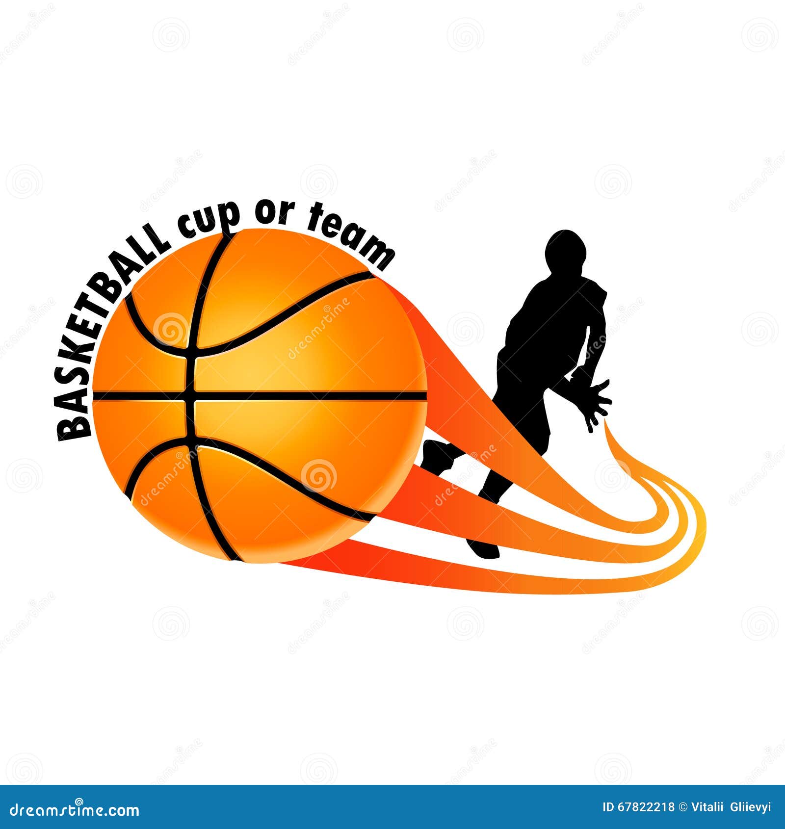Logo for a basketball team stock vector. Illustration of school - 67822218
