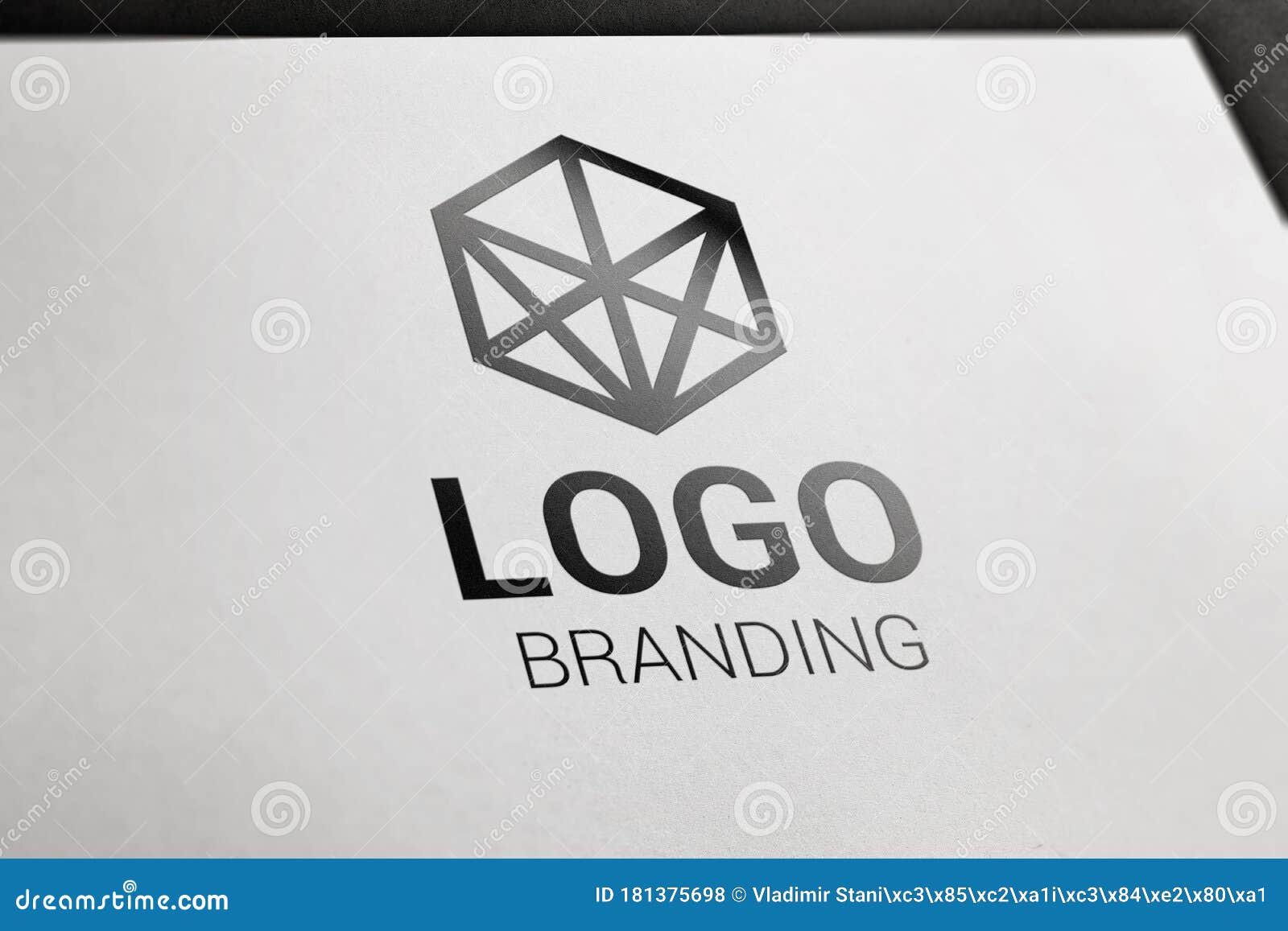 logo branding concept on white paper. profesional logo  company presentation
