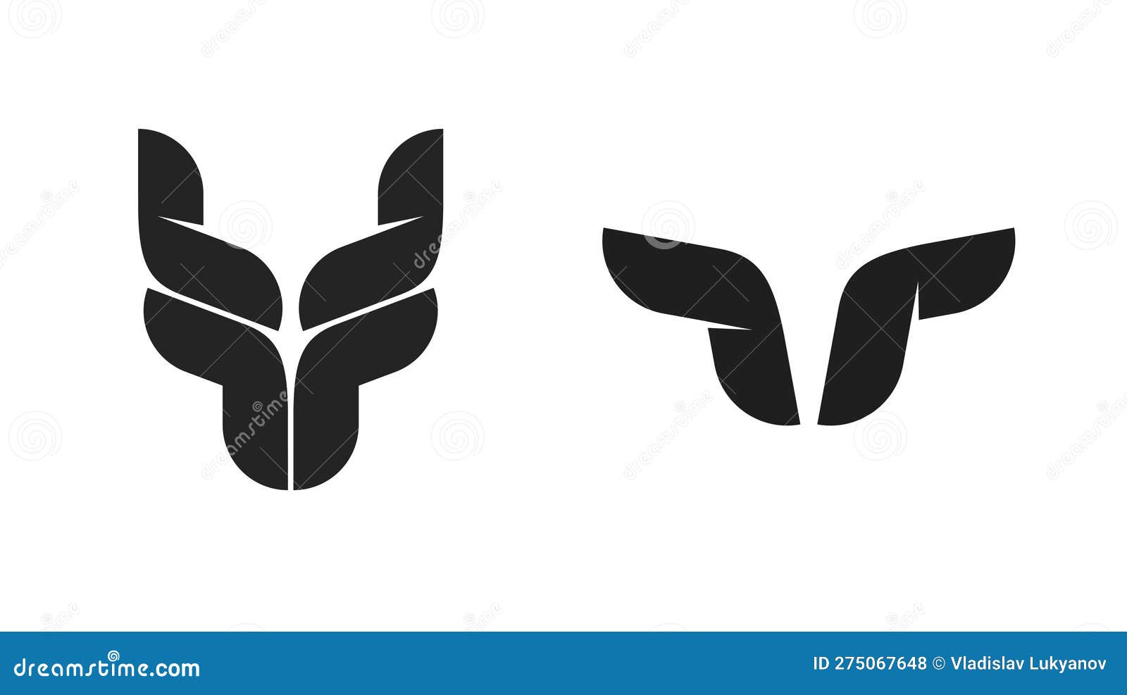 logo bull cow icon , beef meat steak restaurant logotype idea, ox buffalo head abstract geometric simple graphic, ram cattle