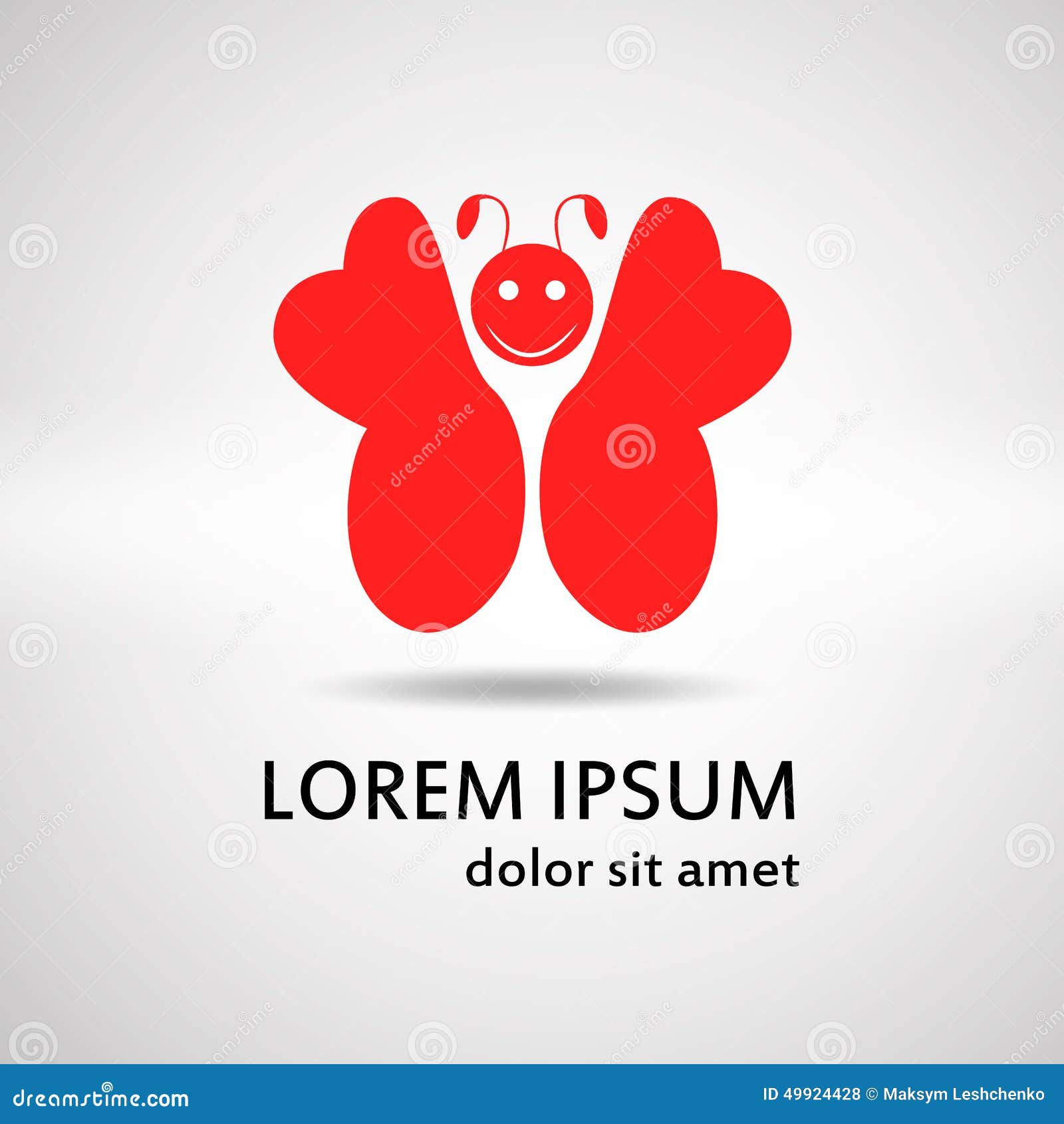 Logo Butterfly on a White Background Stock Illustration Illustration