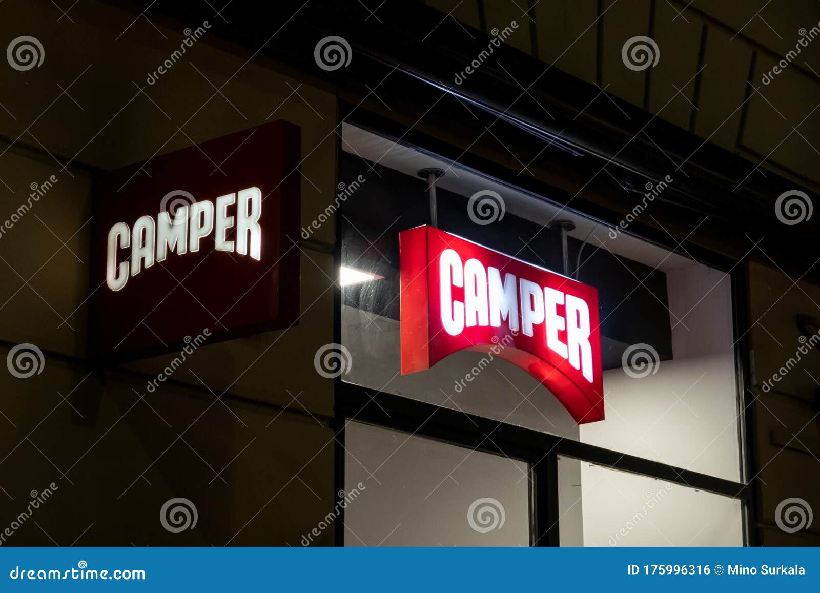 The Logo of the Camper Company on One of Its Outlets during Evening ...