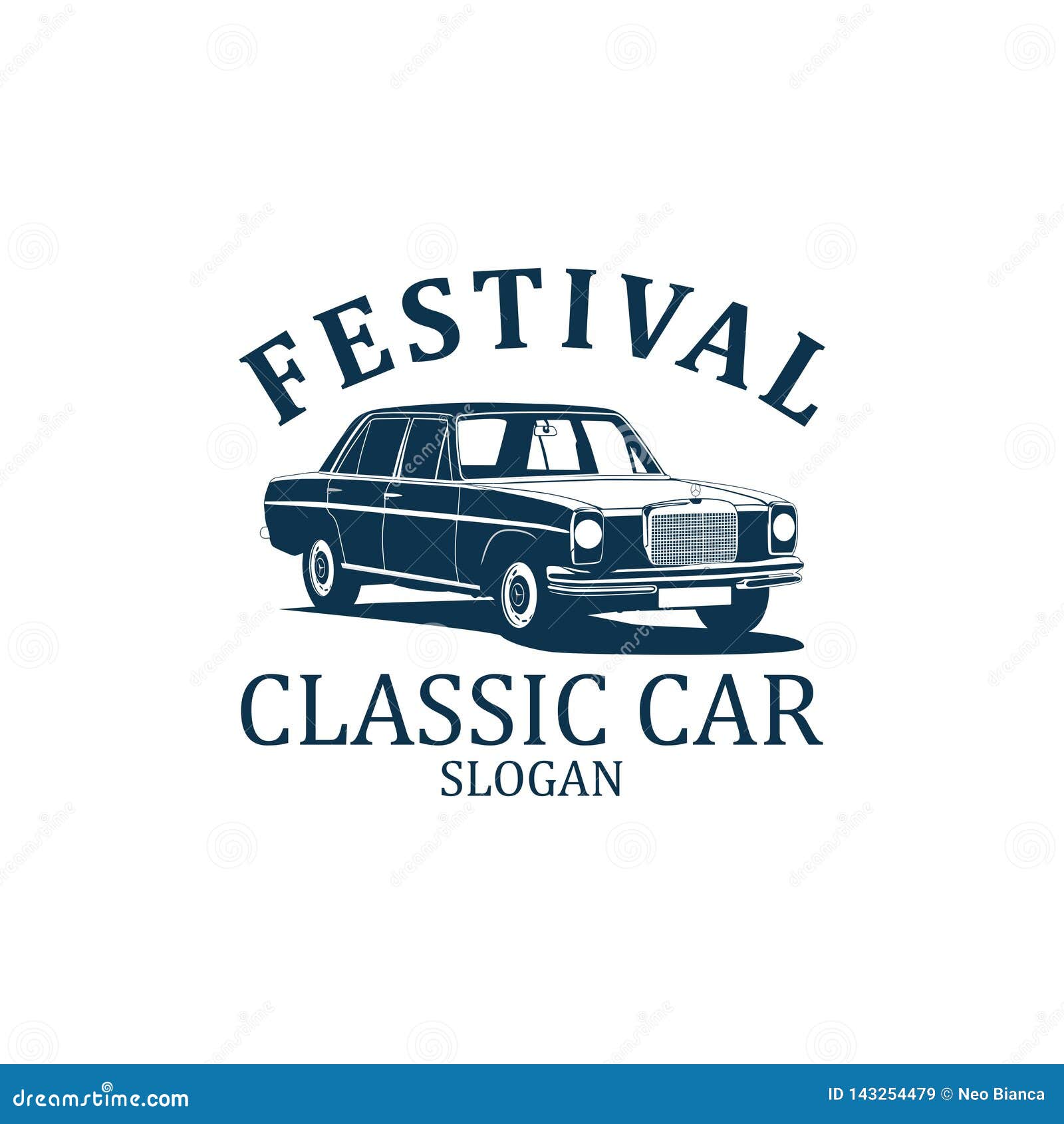 classic car shilouette and repair logo 
