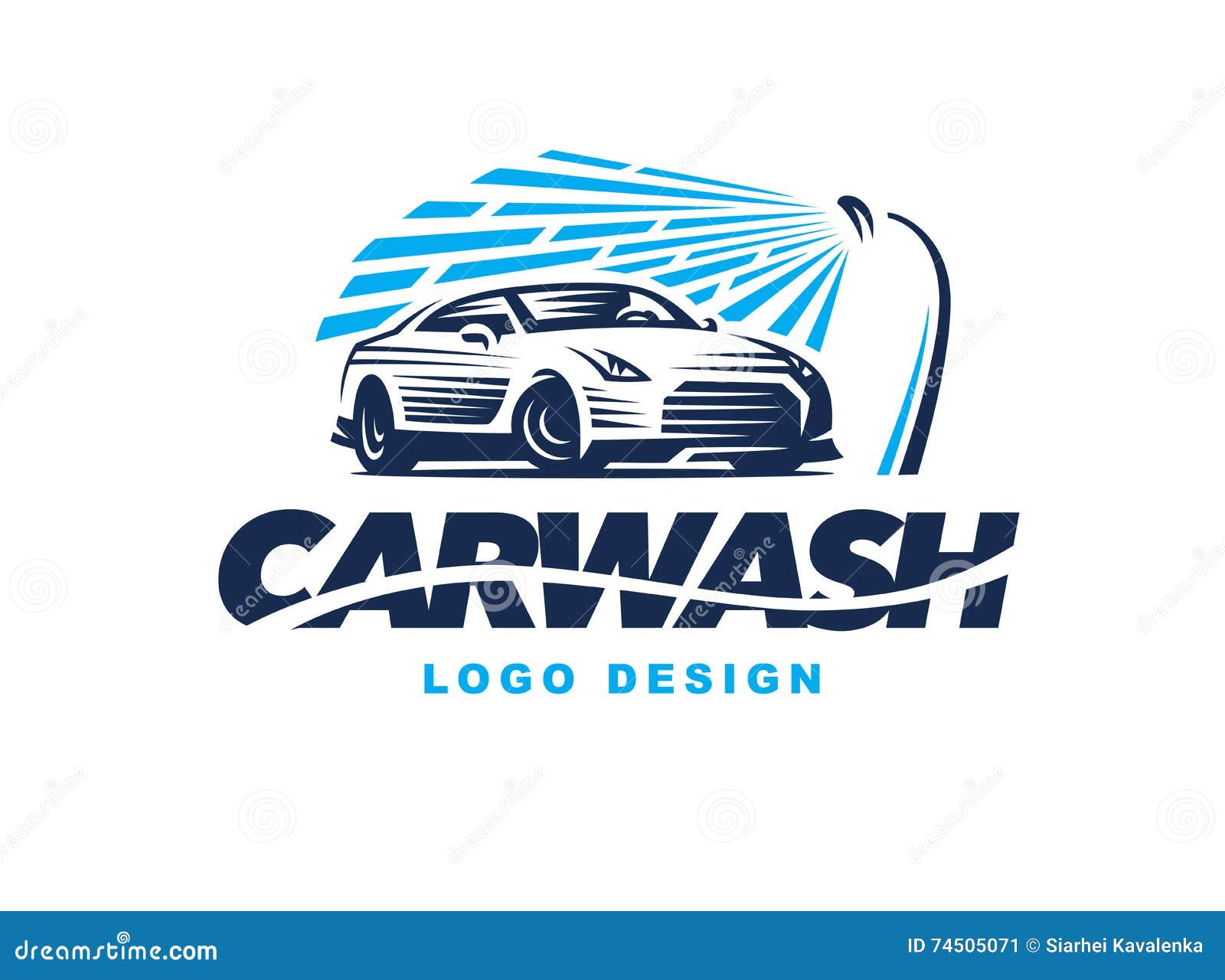 logo car wash on light background.