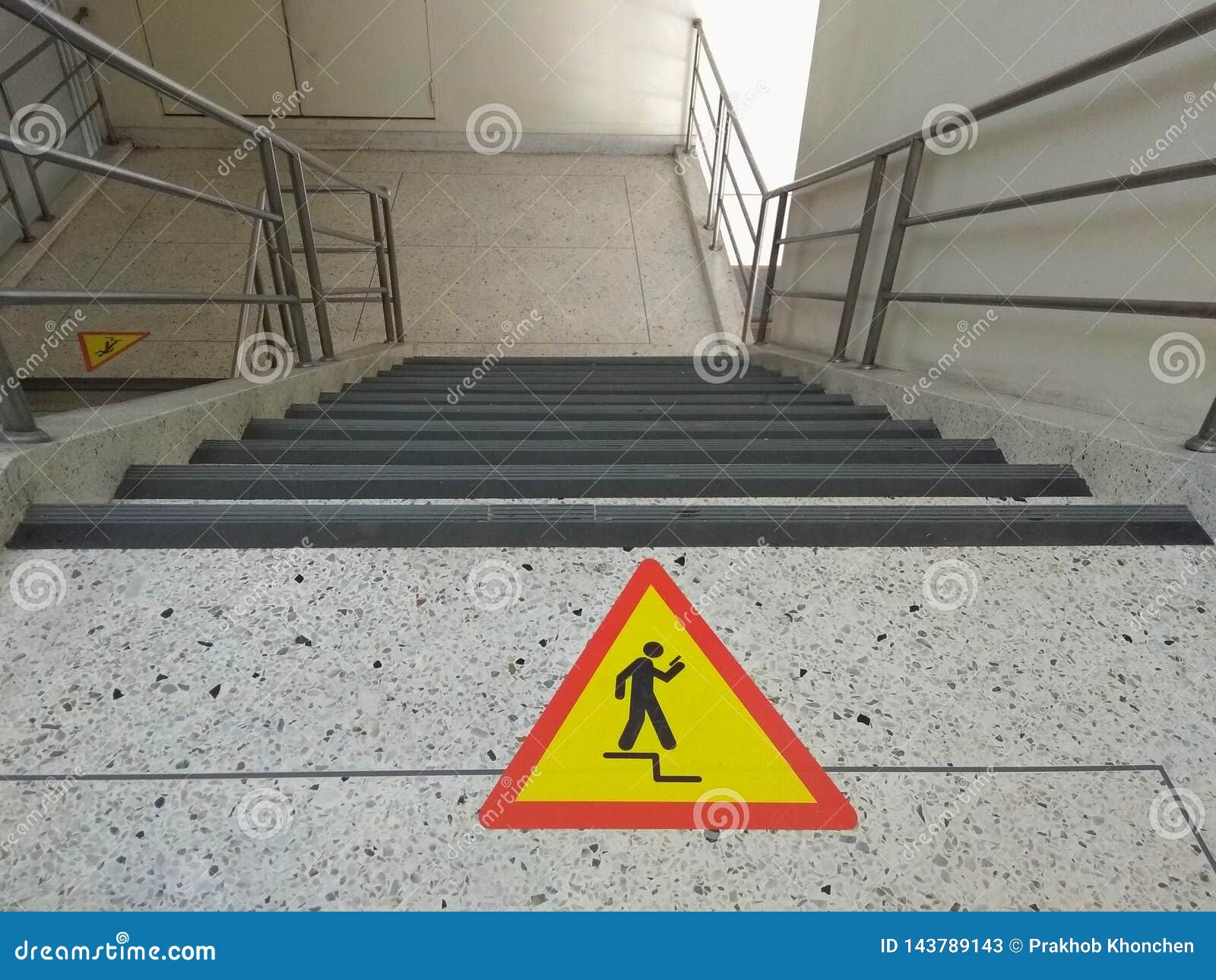 Logo Careful Walking Up/down Stairs Stock Image - Image of stairs ...