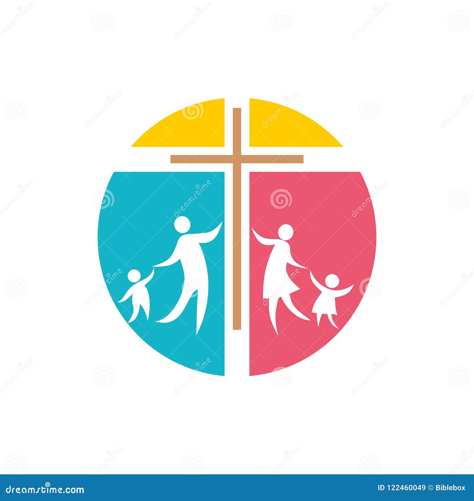 Logo of the Church or Family Ministry Stock Vector - Illustration of icon,  religious: 122460049