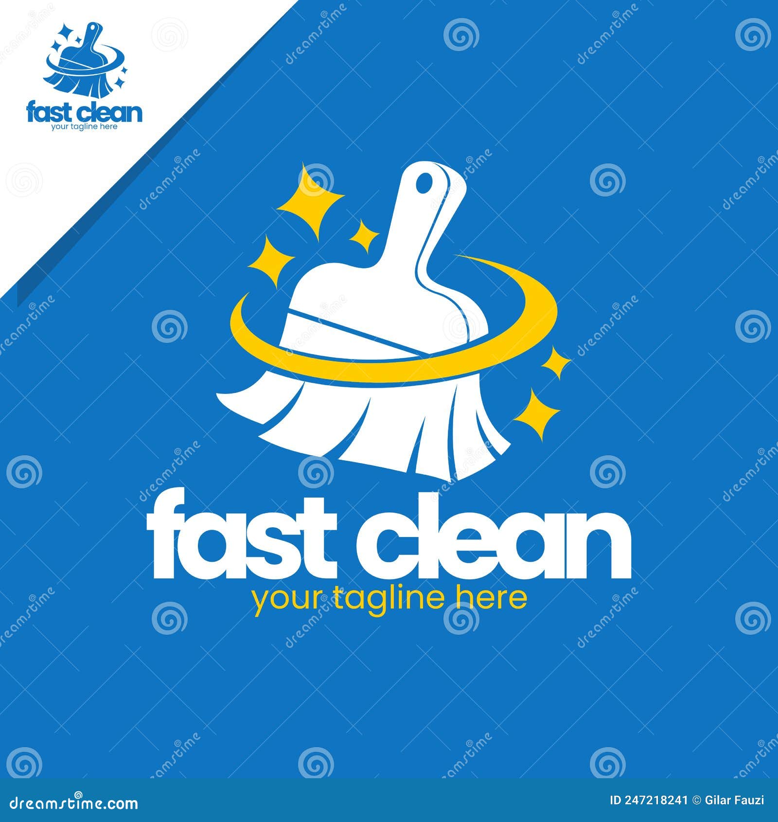 Logo cleaning brush stock vector. Illustration of laundry 247218241