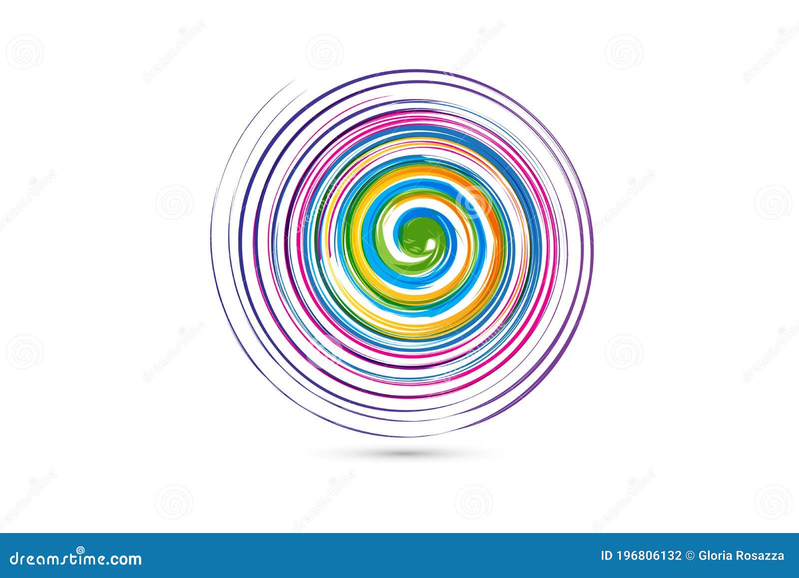 logo colorful spiral waves