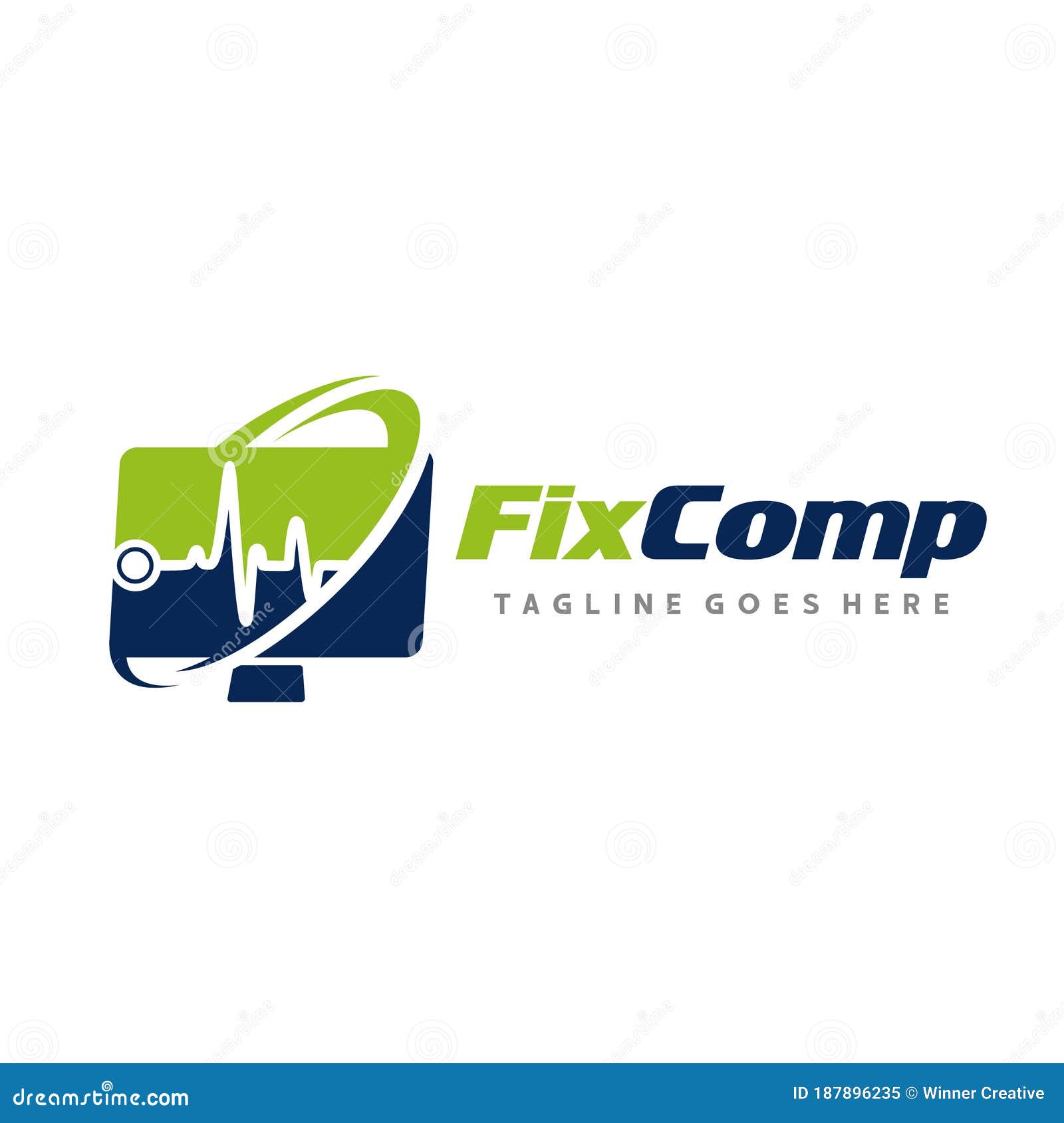 computer repair logo design