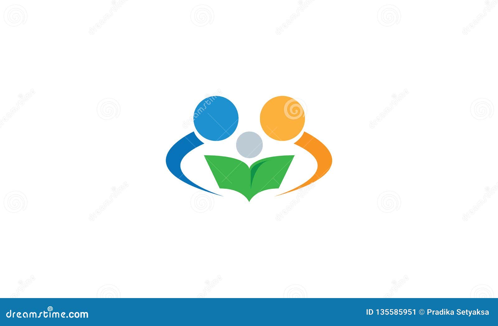 An Abstract Logo Of Parents And Child Stock Illustration