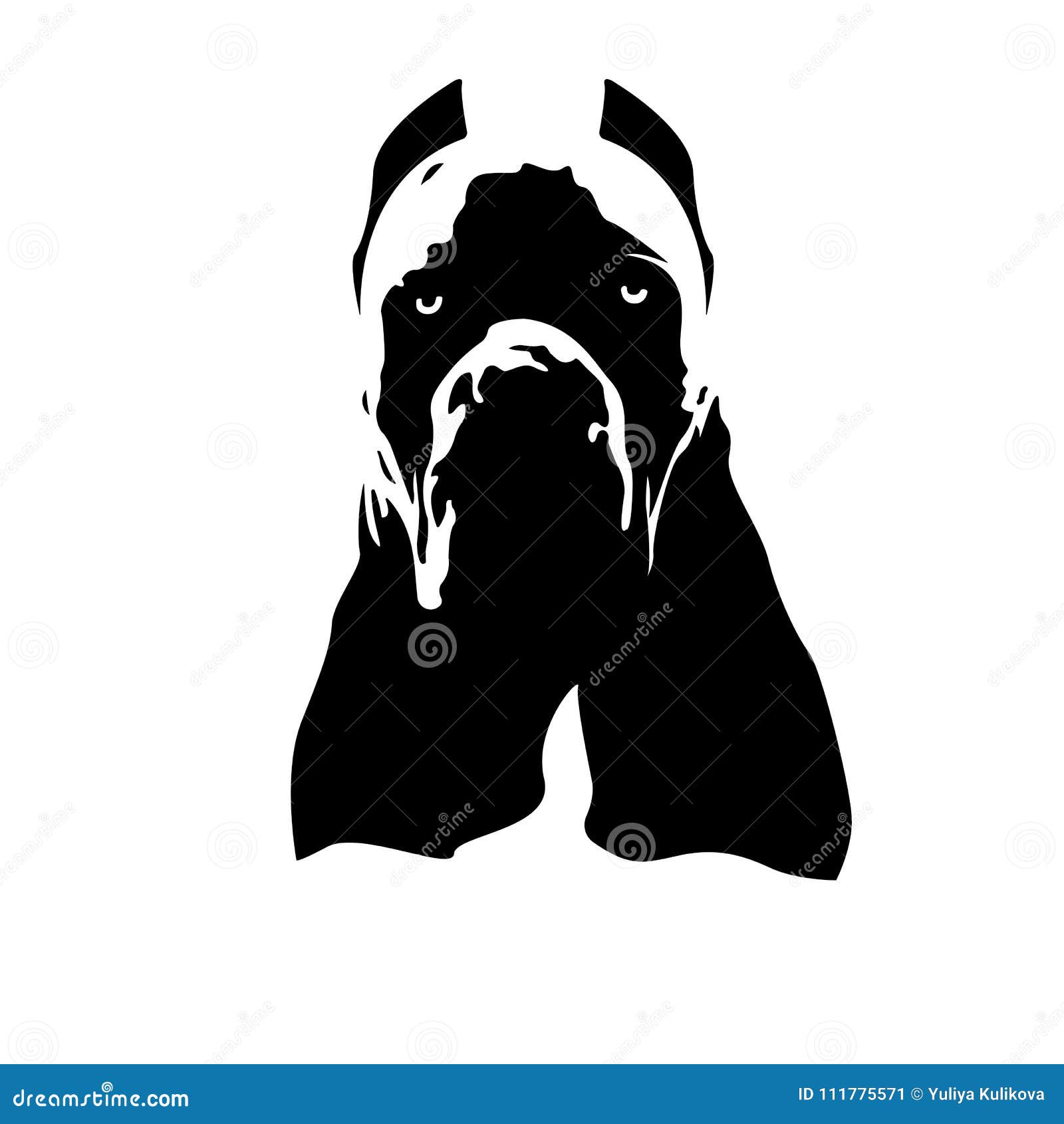 Logo De Chien De Cane Corso Italiano Illustration de Vecteur