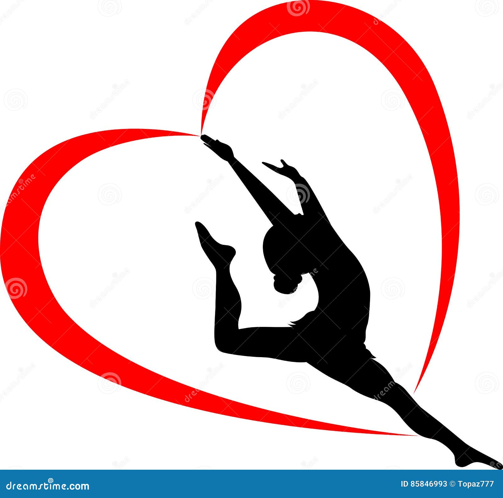 gymnastique des sports athlète vecteur illustration femelle gymnaste  performant avec ruban 28149084 Art vectoriel chez Vecteezy