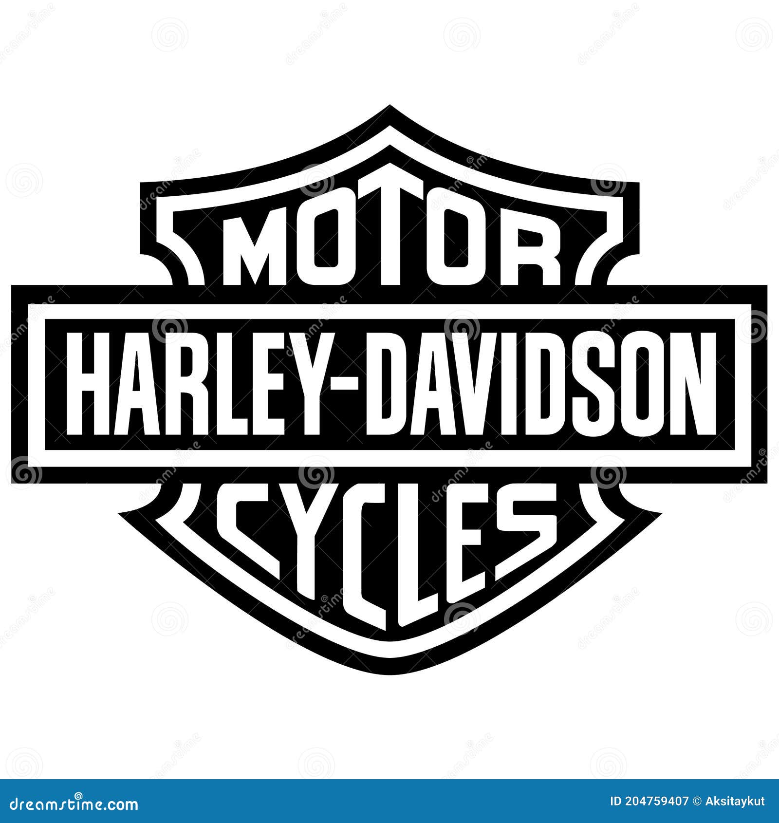 Logo de harley davidson fotografía editorial. Ilustración de cascading -  204759407
